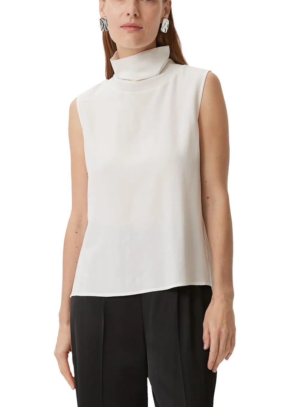 comma-blusentop-viskose-cr-pe-gr-wei-top-damen image 1