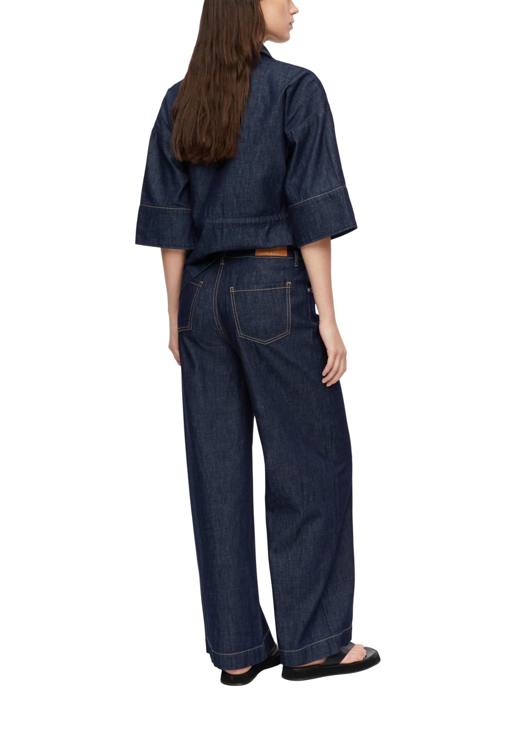 comma-jeans-wide-leg-damen-high-rise-heller-denim image 2