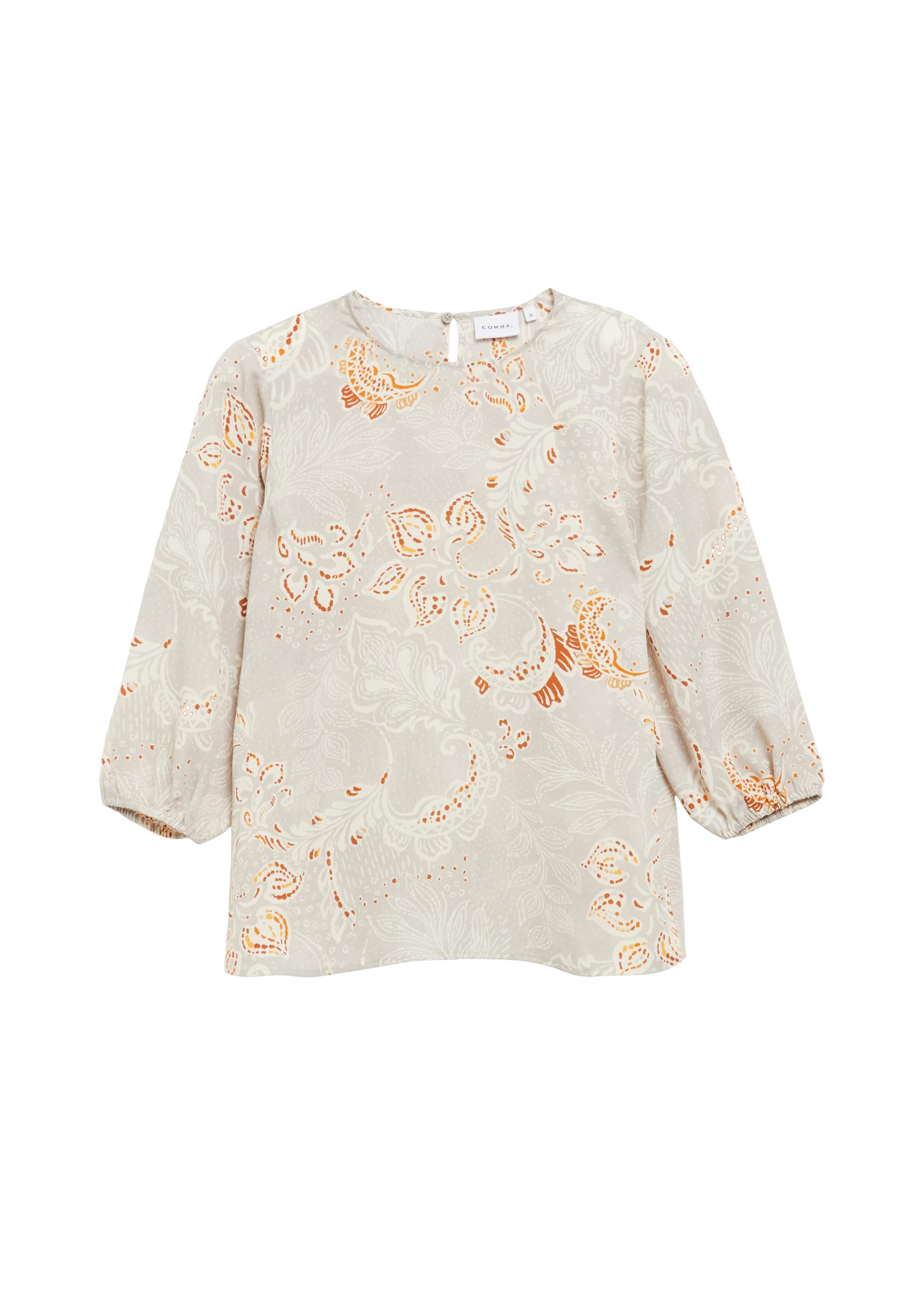 comma-bluse-all-over-print-3-4-arm-gr-32-crew-neck image 4
