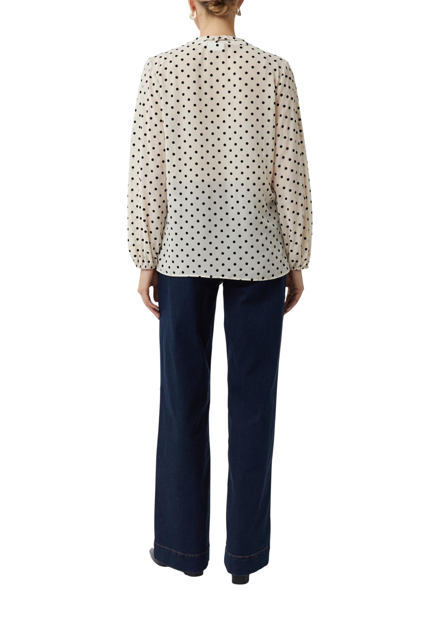 comma-schluppenbluse-chiffon-polka-dot-flockprint image 2