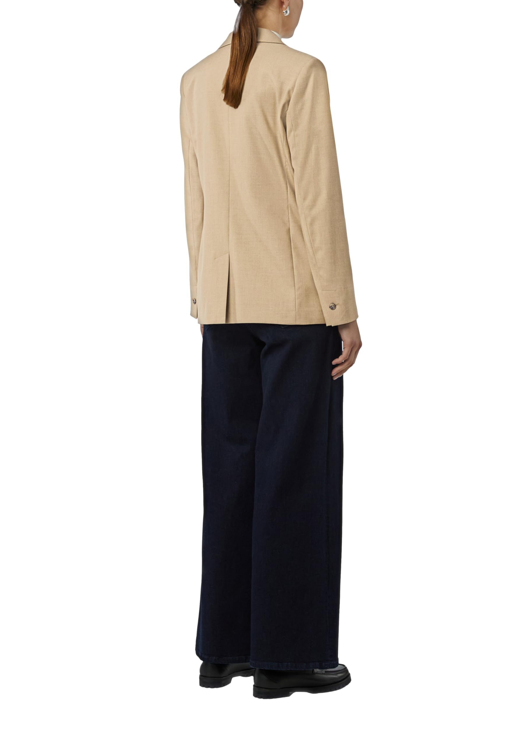 comma-blazer-taillierter-twill-blazer-damen-sandfarben-gr-42 image 2