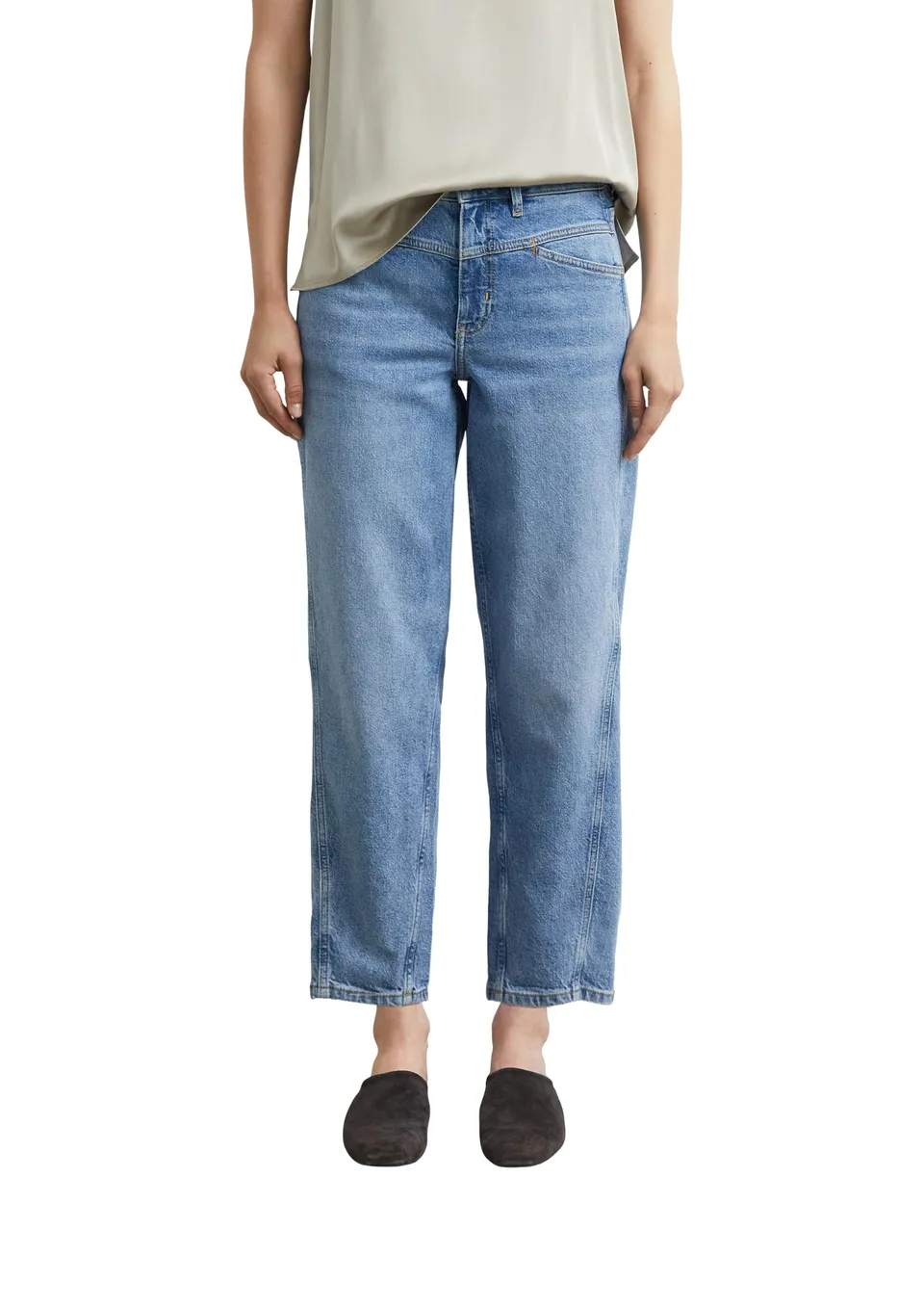 comma-jeans-barrel-leg-jeans-gr-e-34-mid-rise-crop image 1