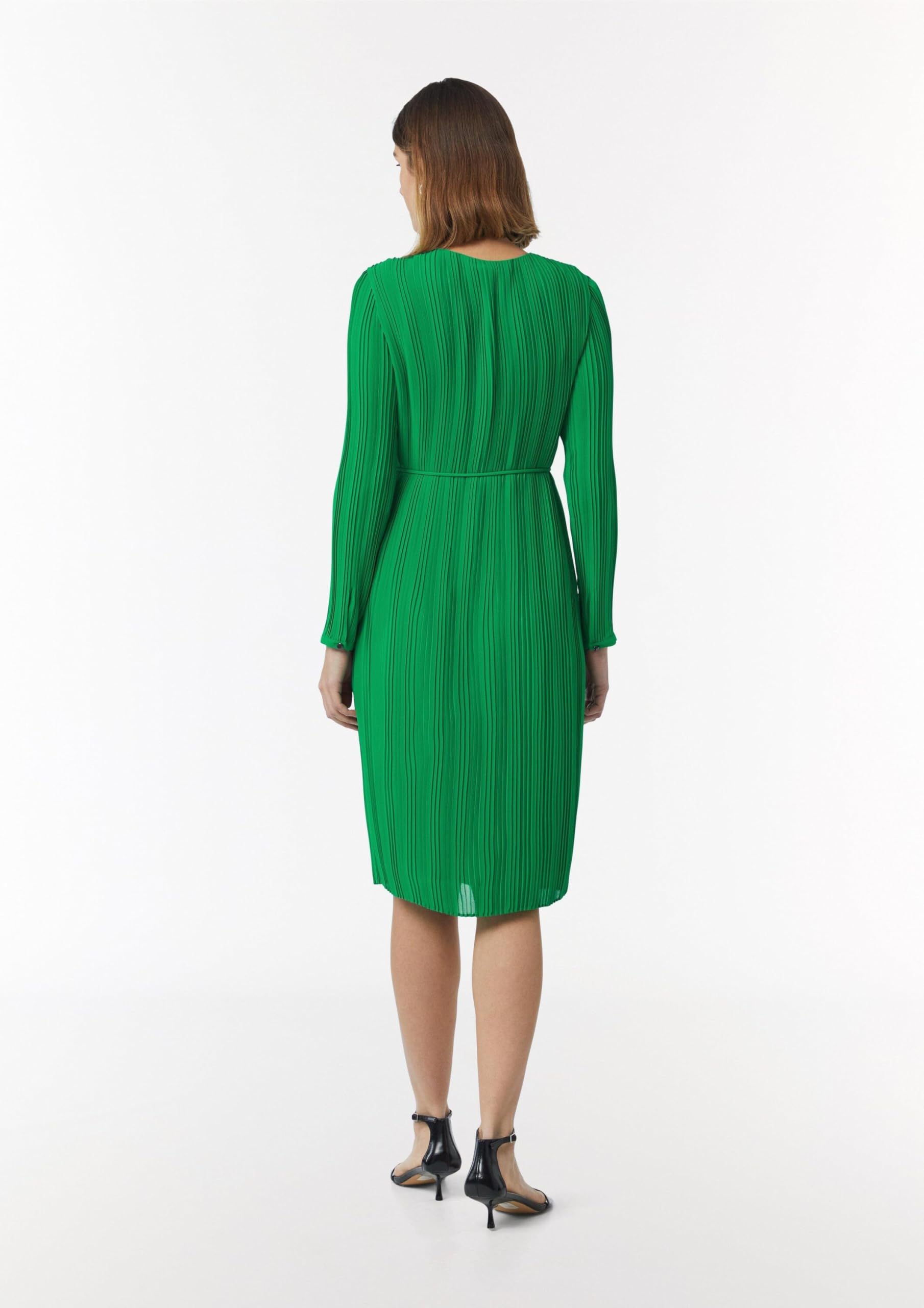comma-dresses-midikleid-gr-40-plissiert-mit-bindeg-rtel image 8