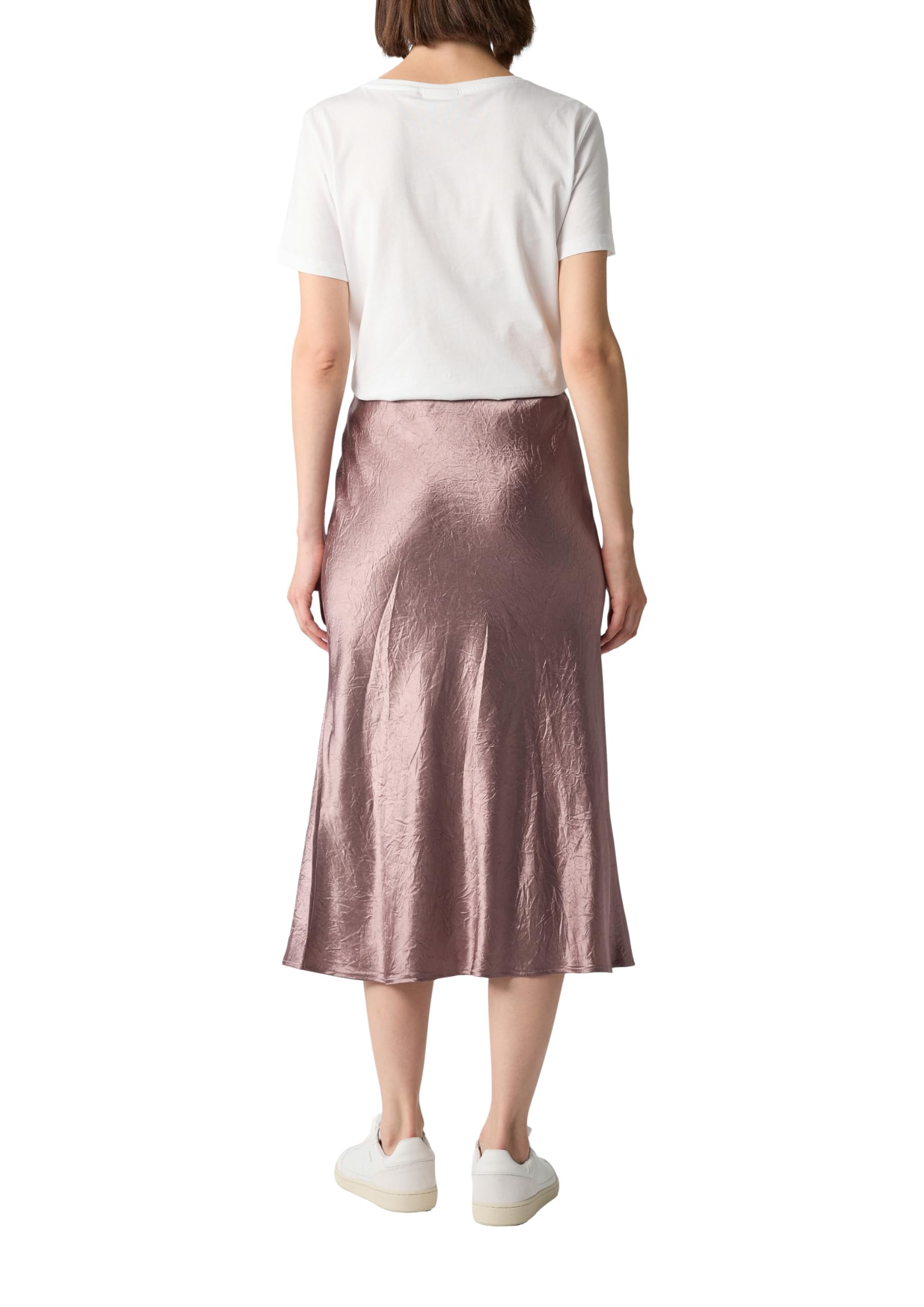 comma-midirock-aus-crinkled-satin-damen-elegant image 2