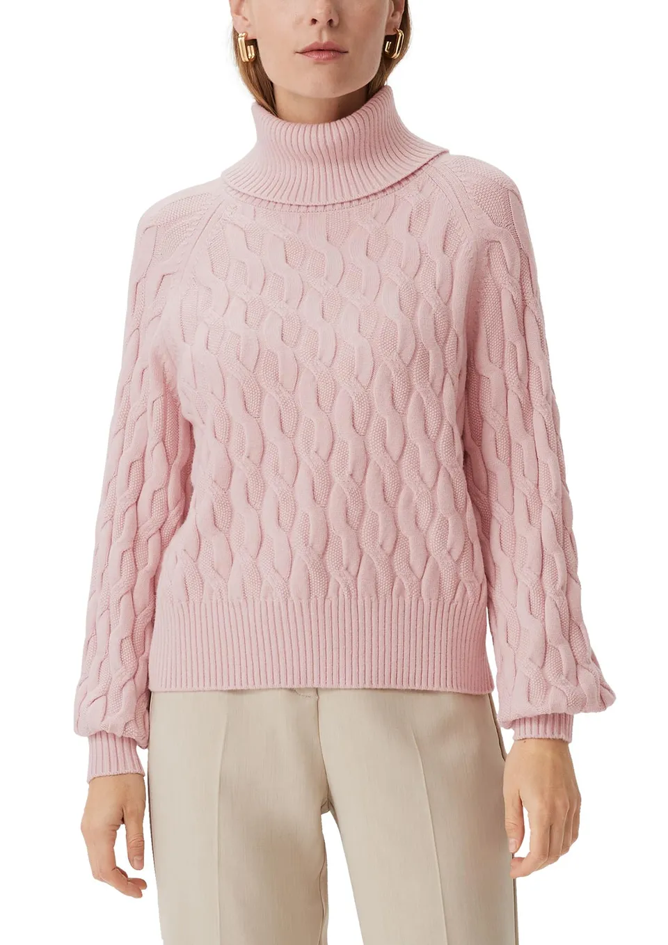 comma-pullover-strickmuster-gr-rollkragen-pfirsich image 1