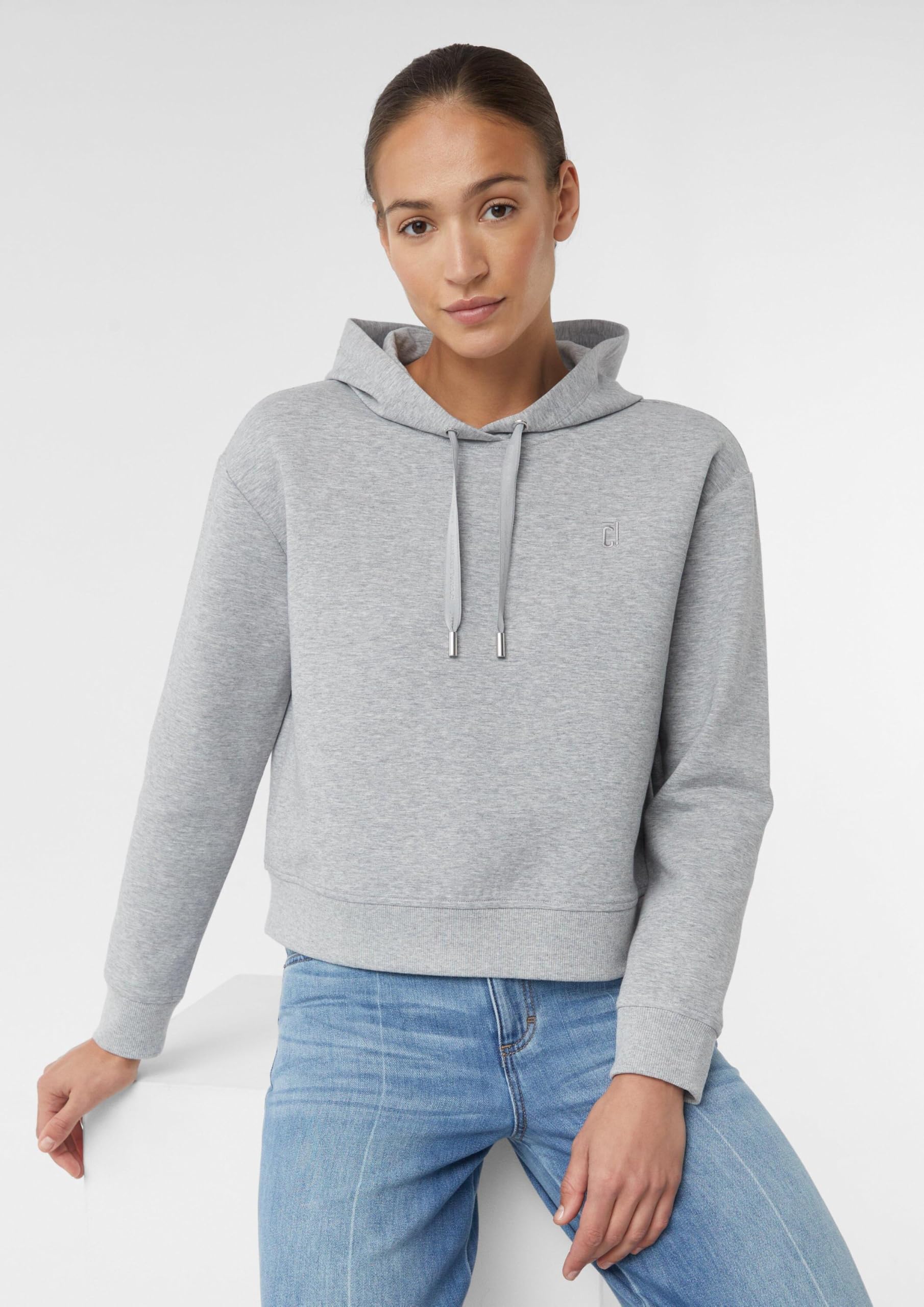 comma-sweatshirt-kapuze-logo-steingrau-gr-44 image 7
