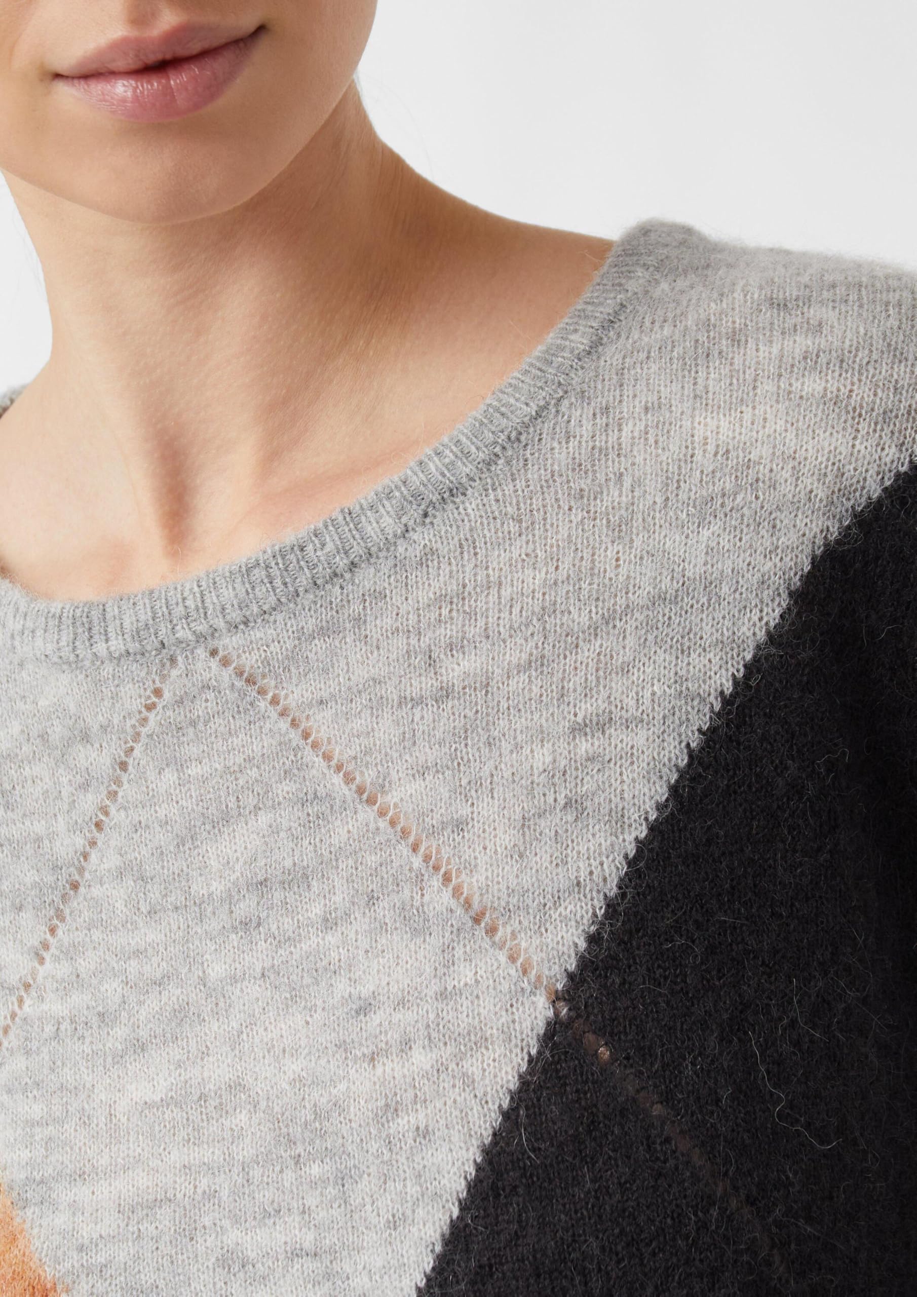 comma-strickpullover-damen-alpakamix-rautenmuster image 4