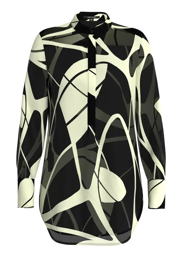 comma-2145169-bluse-allover-muster-langarm image 1