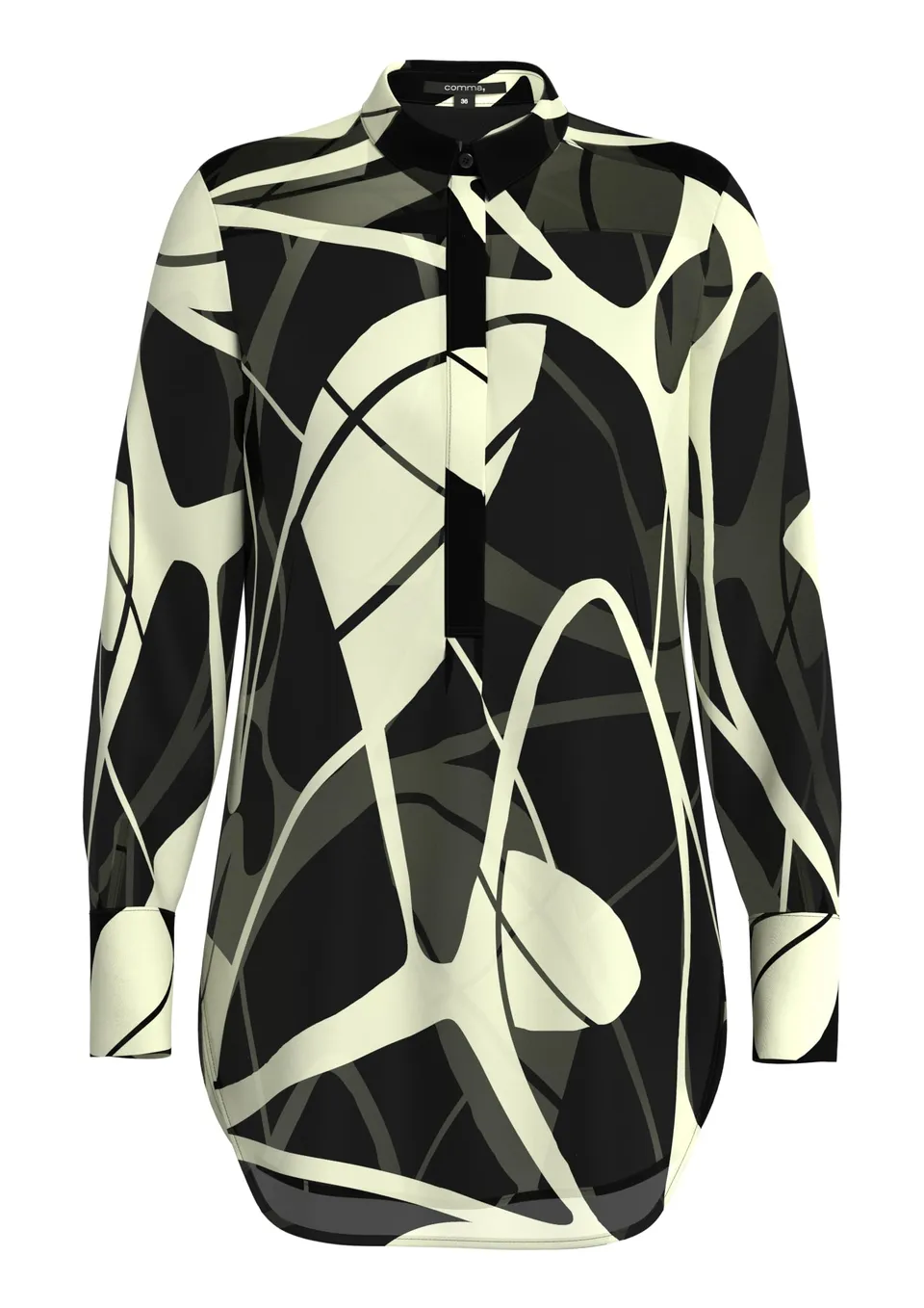 comma-2145169-bluse-allover-muster-langarm image 1