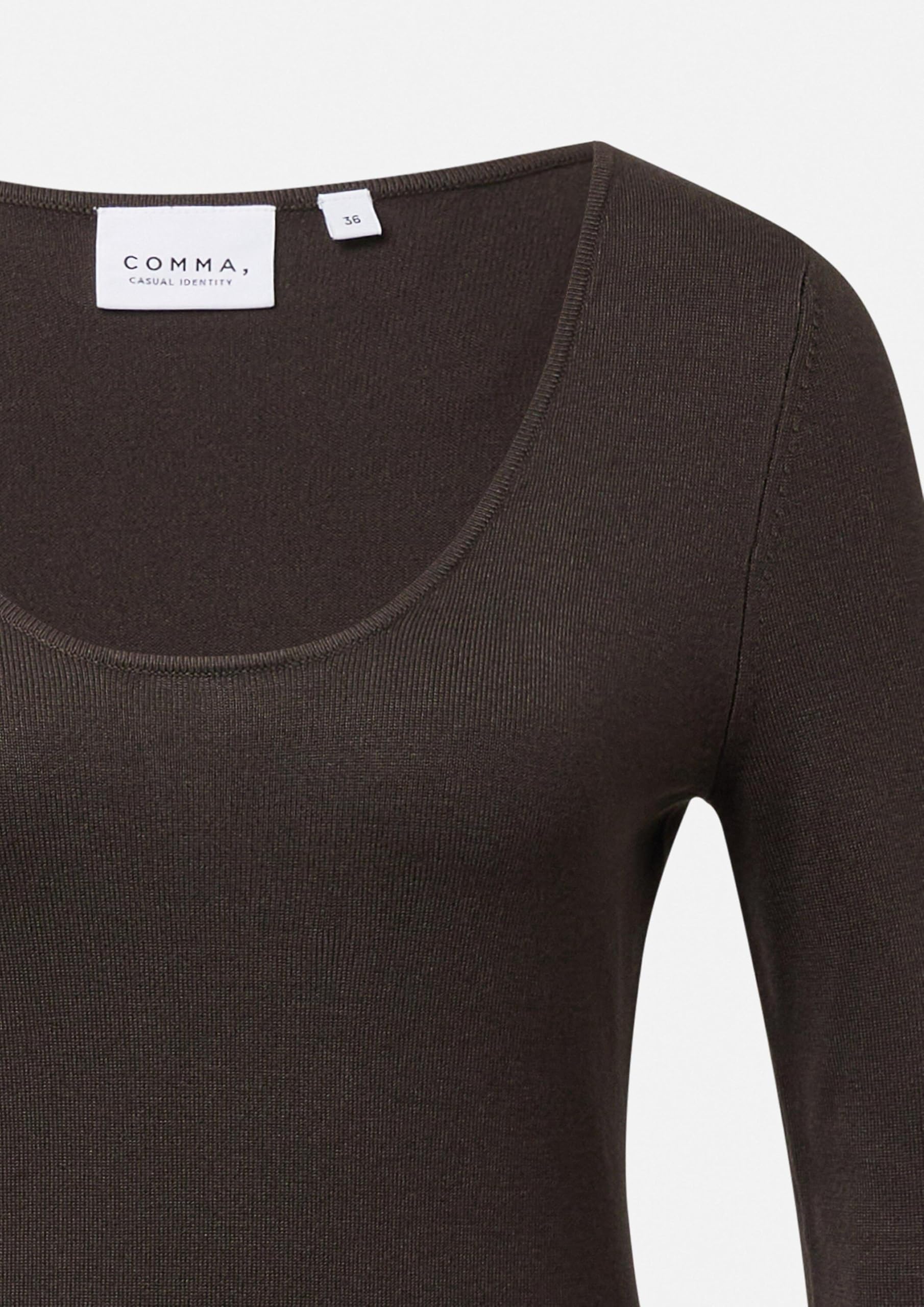 comma-feinstrickpullover-slim-fit-damen-gr-38-dunkelbraun-viskosemix image 6