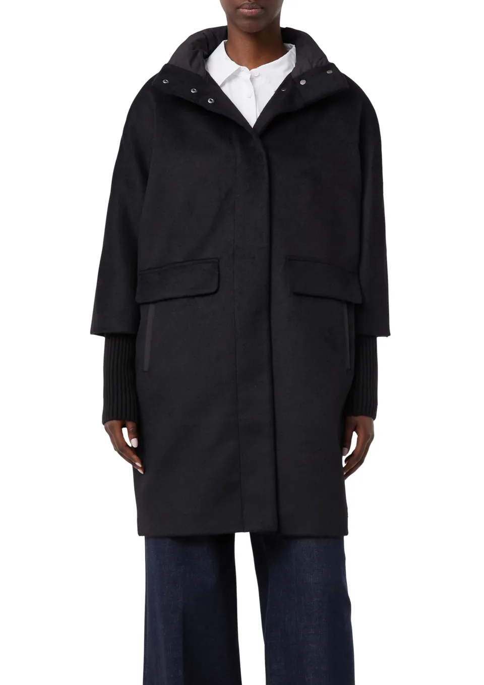 comma-coats-outdoor-mantel-stehkragen-damen-schwarz image 1