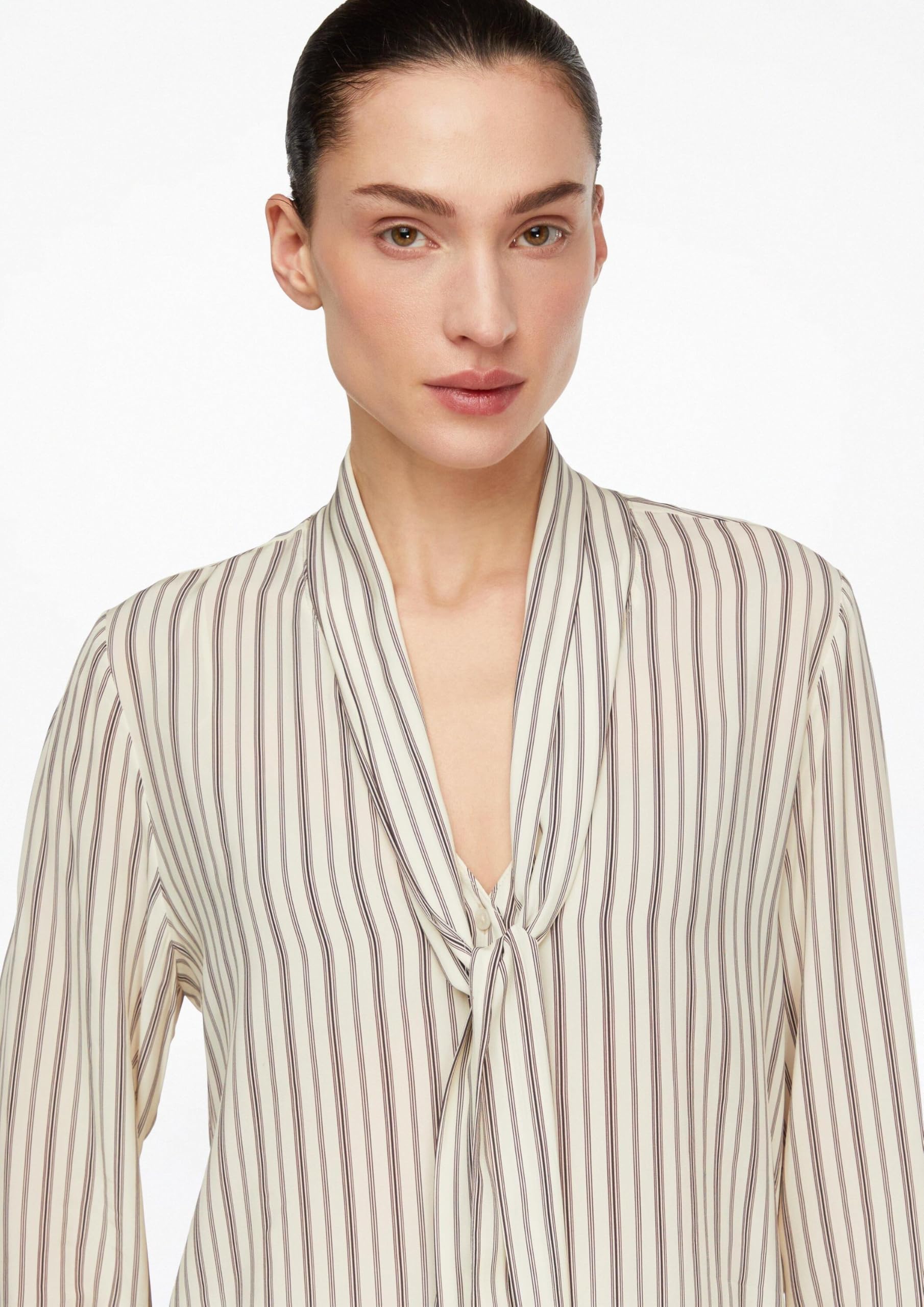 comma-blouses-bluse-viskose-gr-36-42-gestreift-schleifenkragen image 3