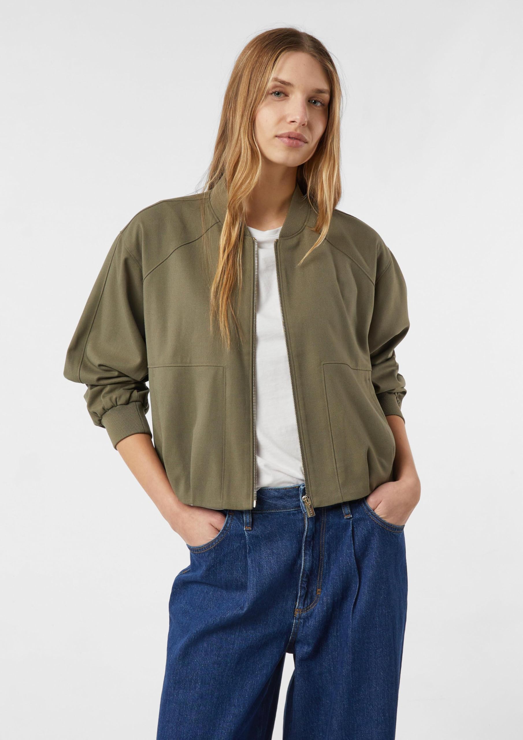 comma-indoor-jacke-bomberjacke-oliv-42-boxy image 7