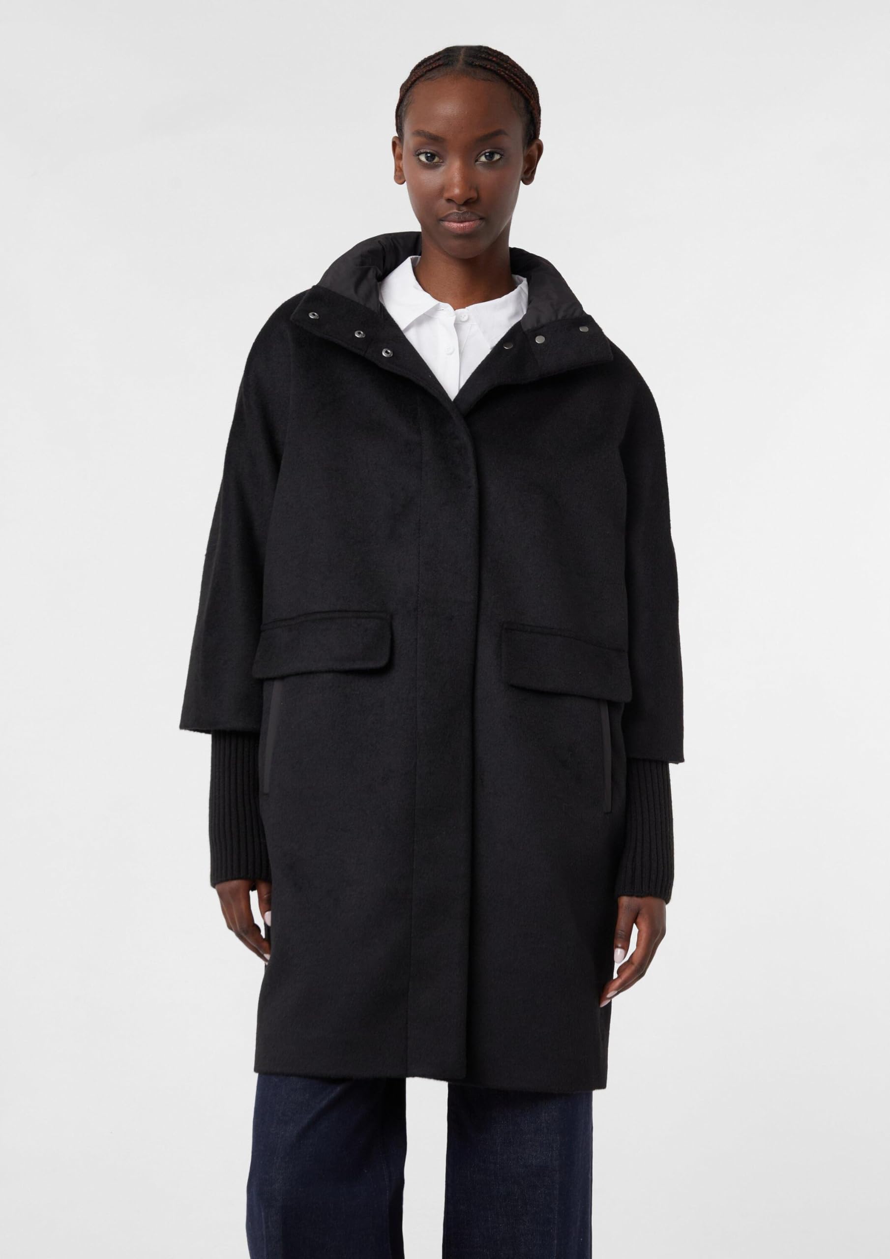 comma-coats-outdoor-mantel-stehkragen-damen-schwarz image 3