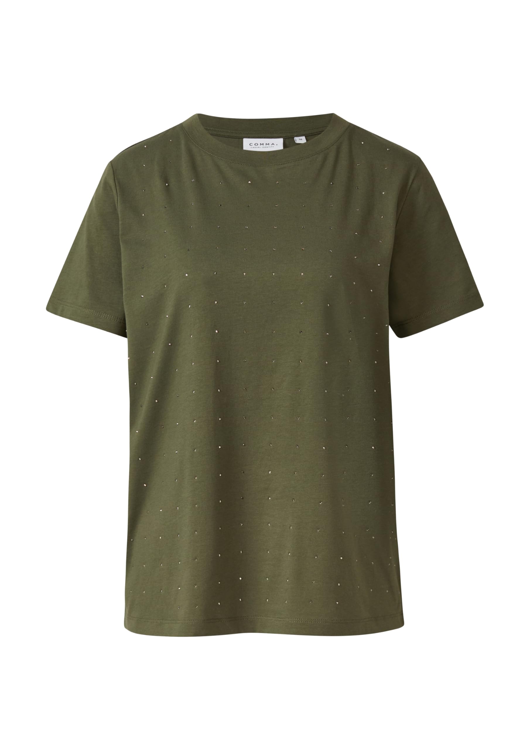 comma-t-shirt-mit-schmucksteinen-gr-e-46-schwarz-kurzarm image 4