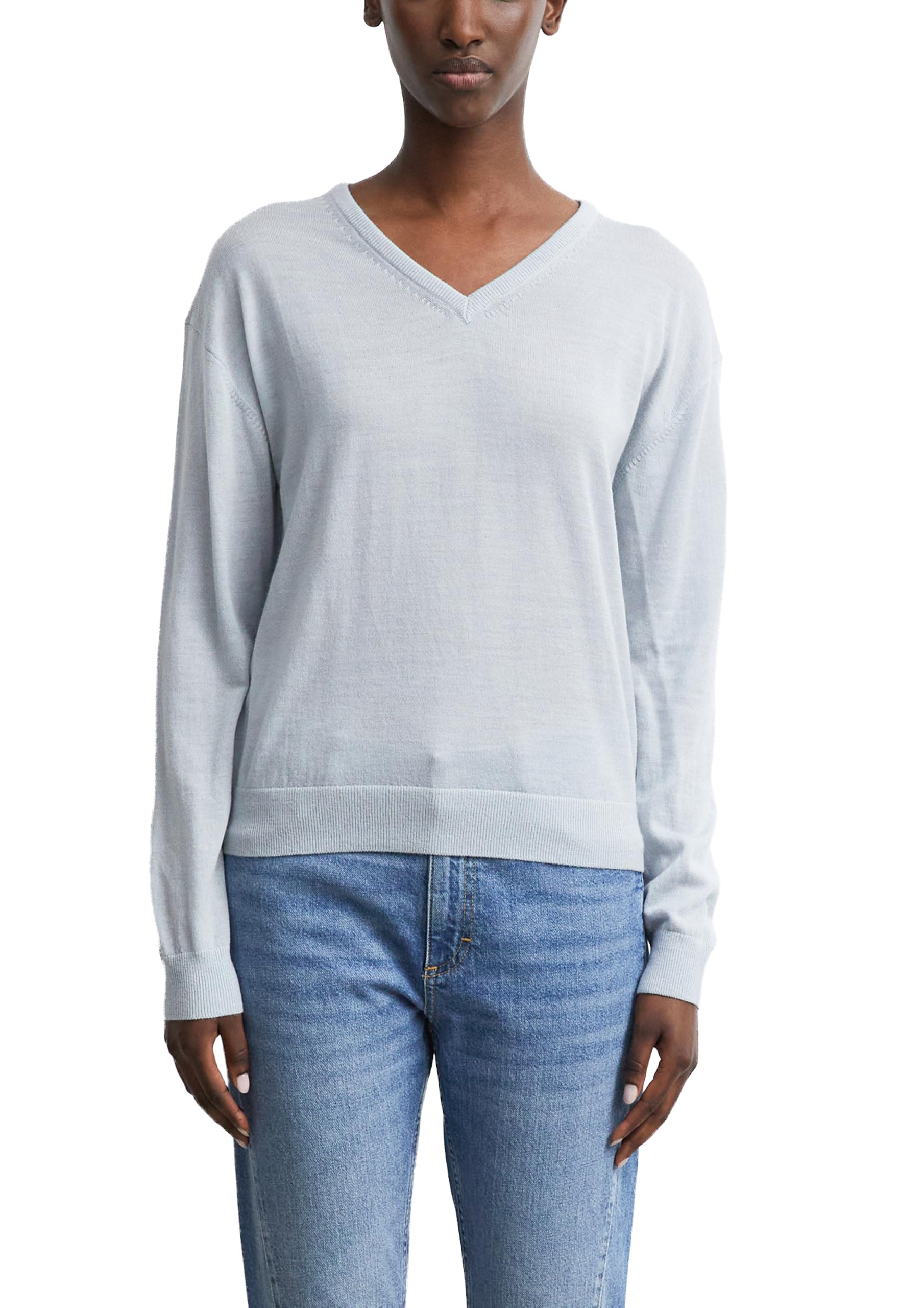comma-strickpullover-v-ausschnitt-regular-fit-hellgrau-gr-36 image 1
