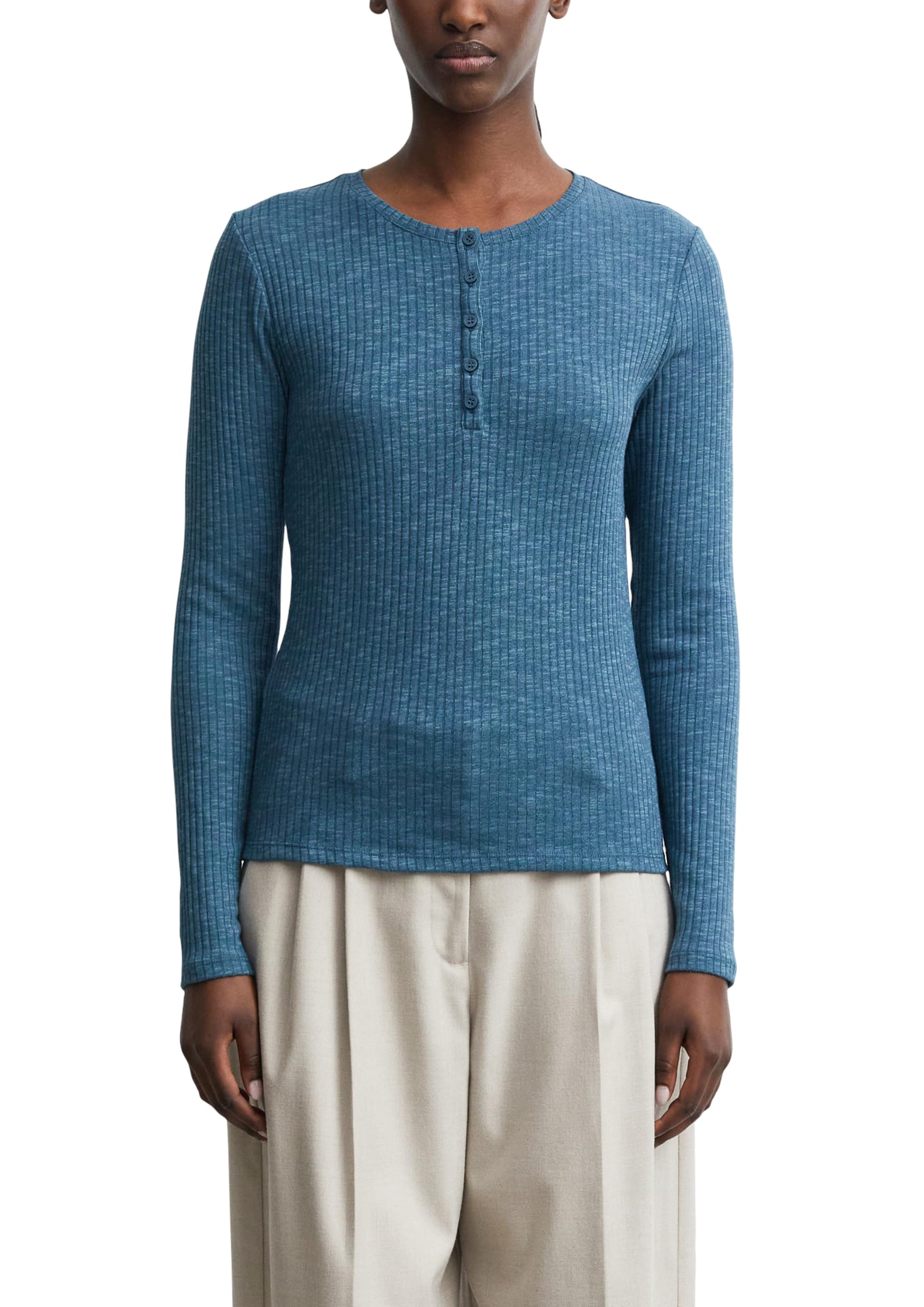 comma-shirt-2184584-damen-longsleeve-gr-42-rundhals-ripp image 1