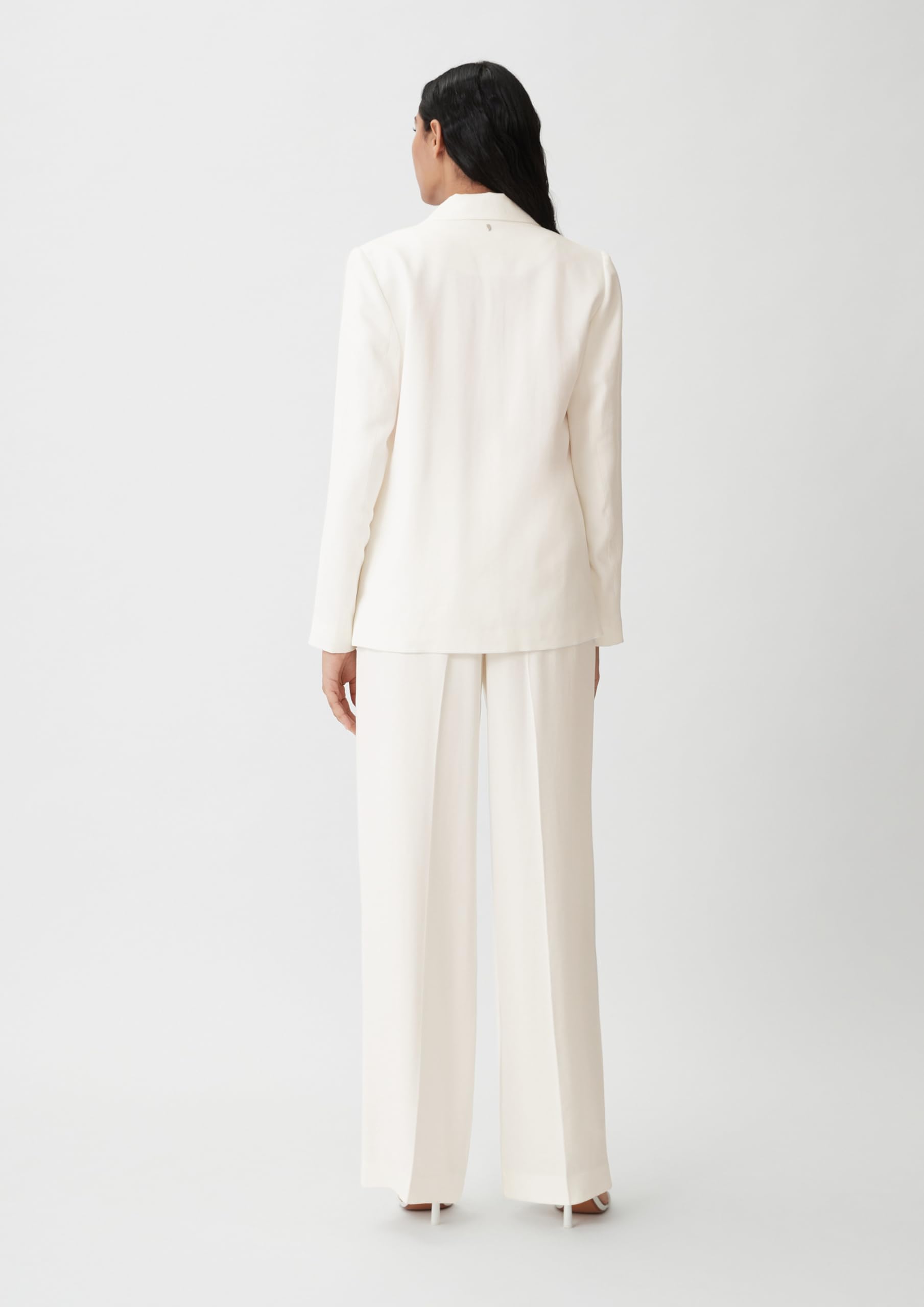 comma-blazers-langer-blazer-gr-38-viskosemix-wei-twill image 8