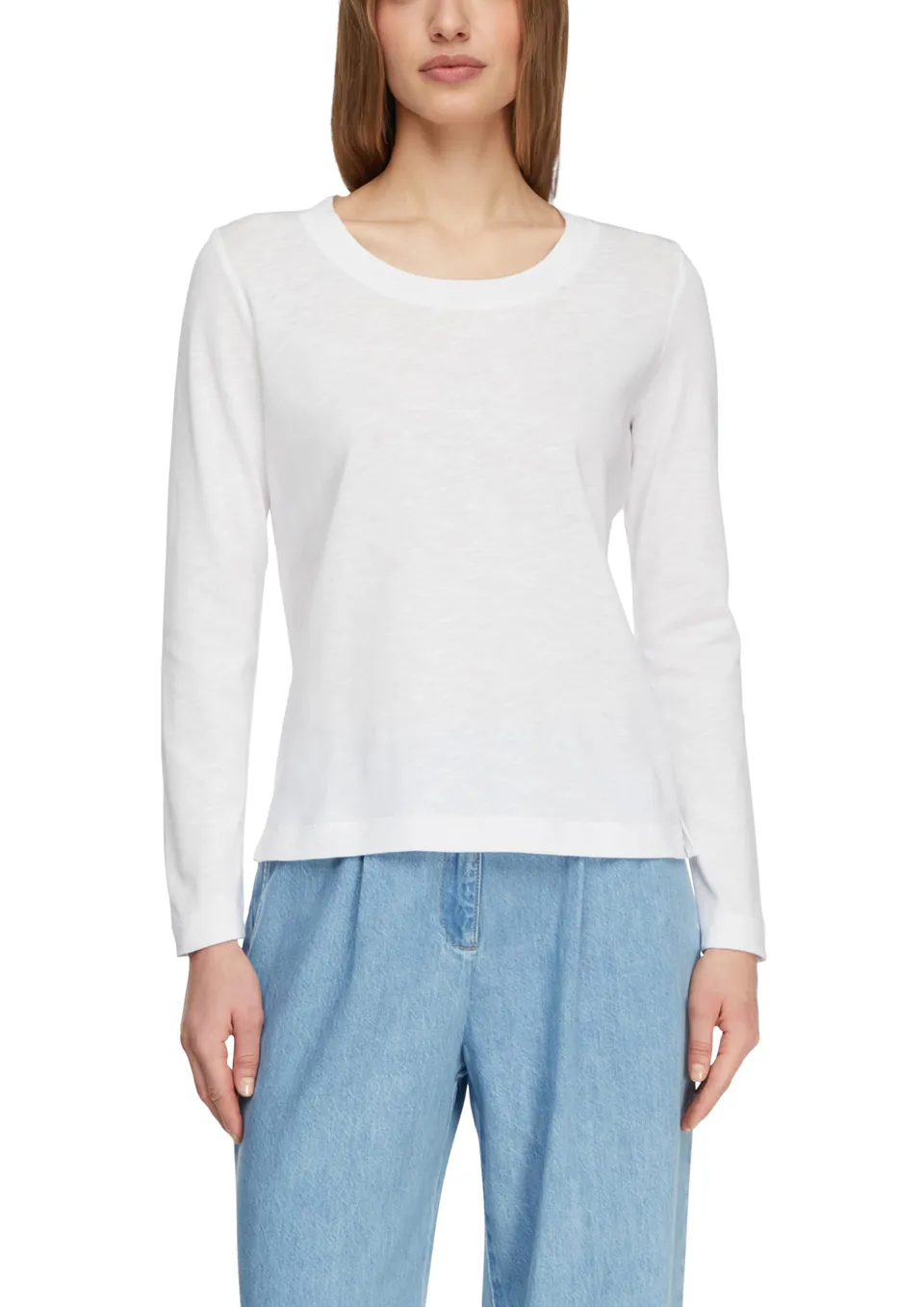 comma-tops-t-shirt-langarm-2177491-basic-schwarz image 1