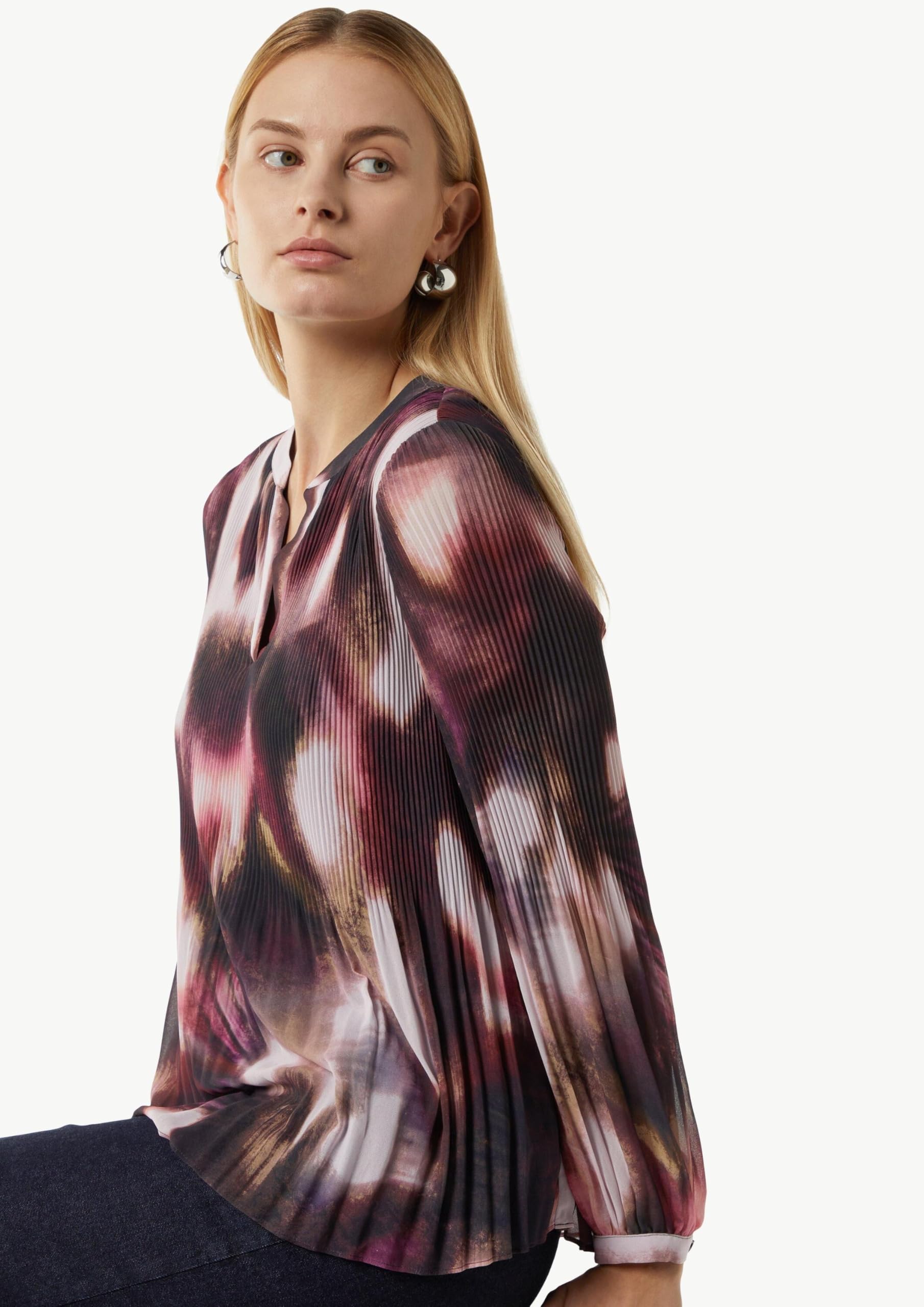 comma-blouses-tunika-bluse-chiffon-plissee-gr-36 image 4