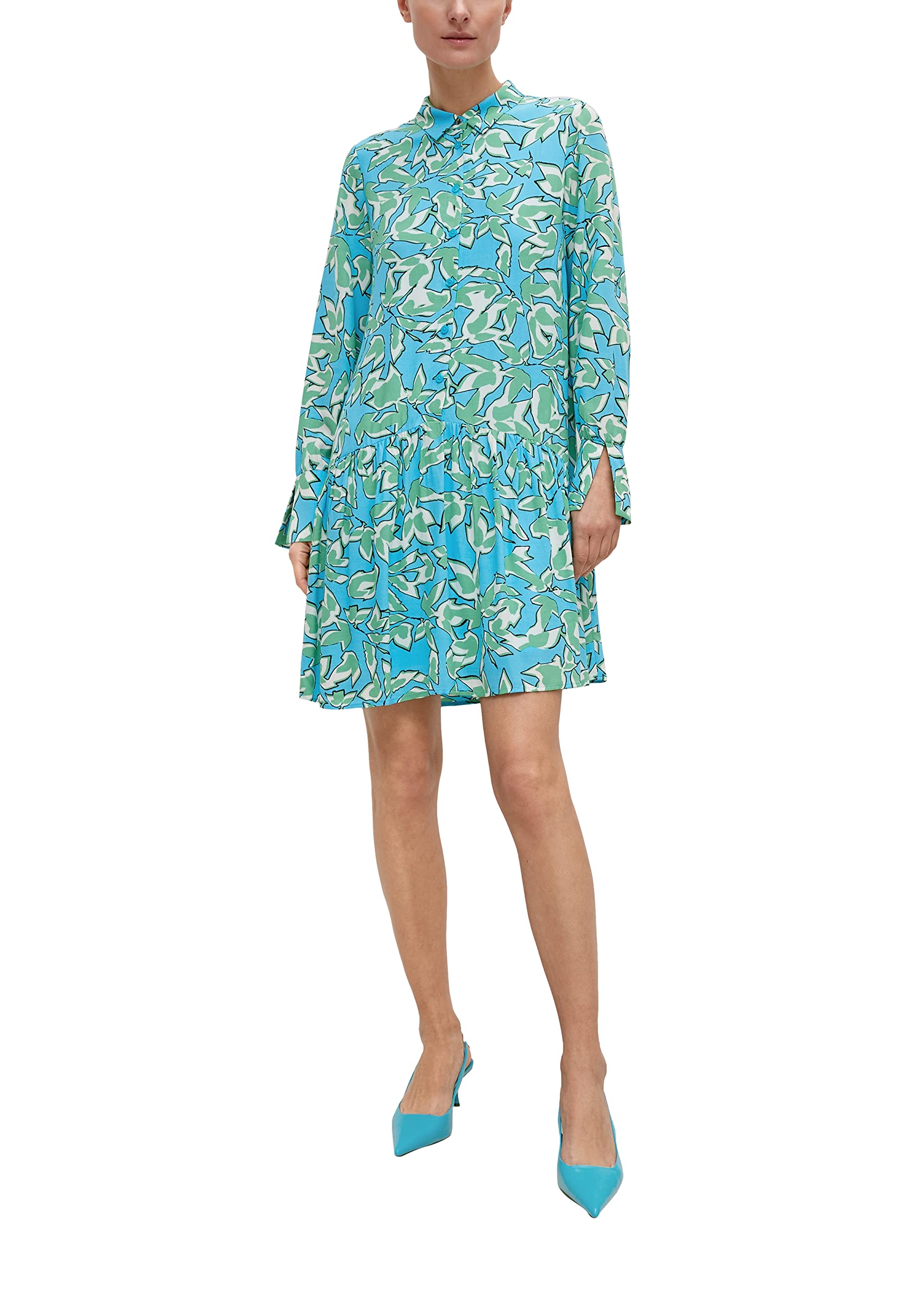 comma-kleid-damen-alltagskleid-schwarz-blau image 3
