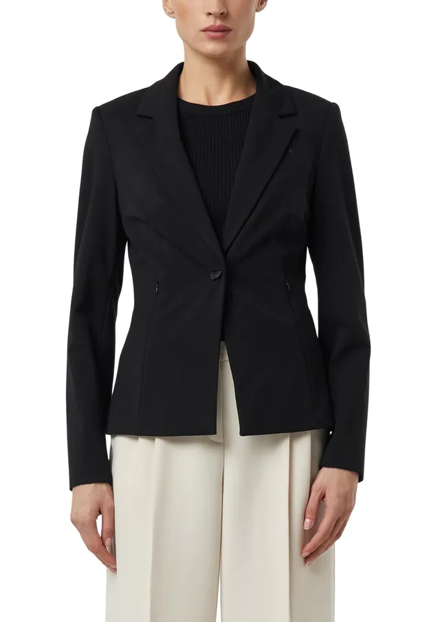 comma-blazer-tailliert-jersey-navy-business image 1
