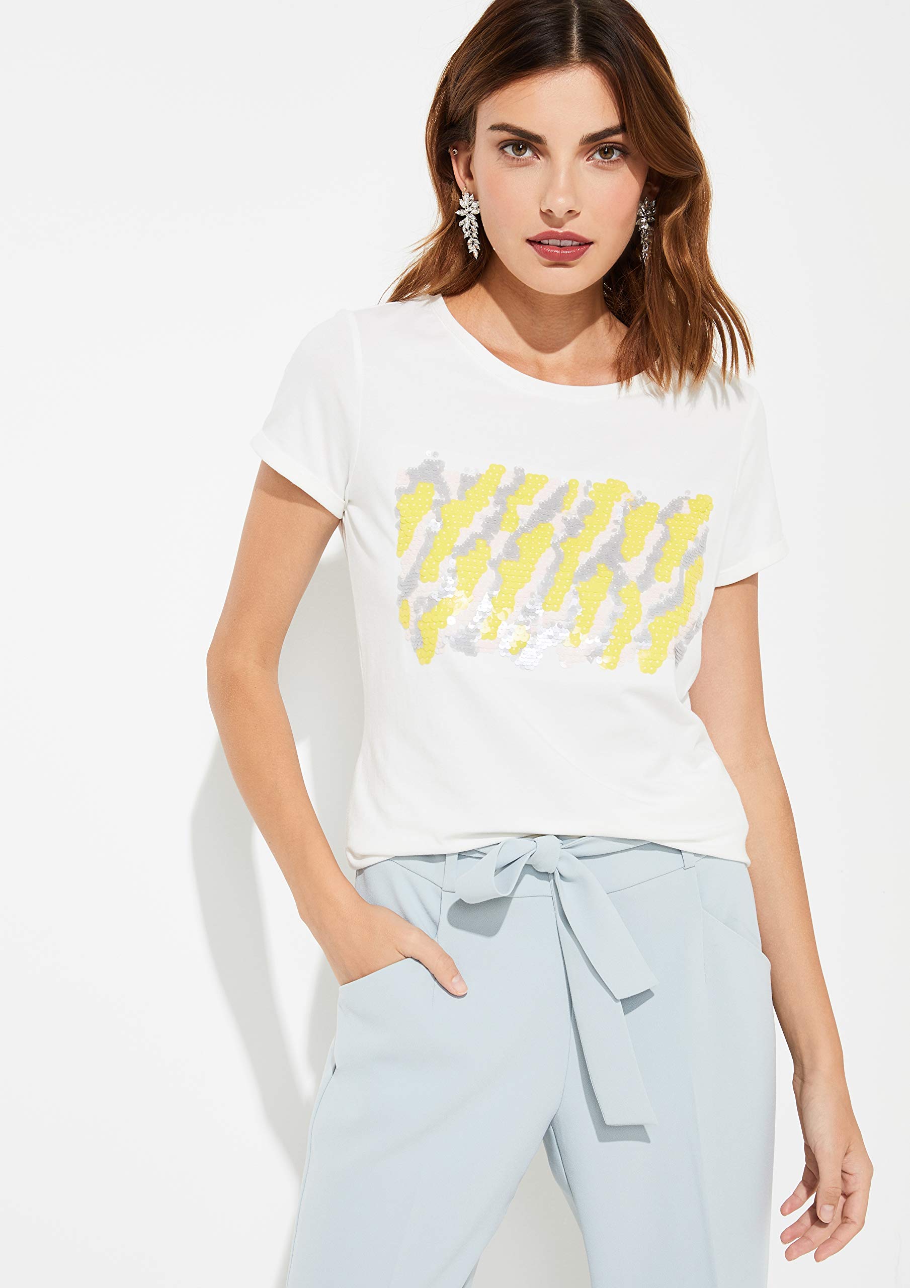 comma-t-shirt-damen-kurzarm-frontprint-baumwolle image 4