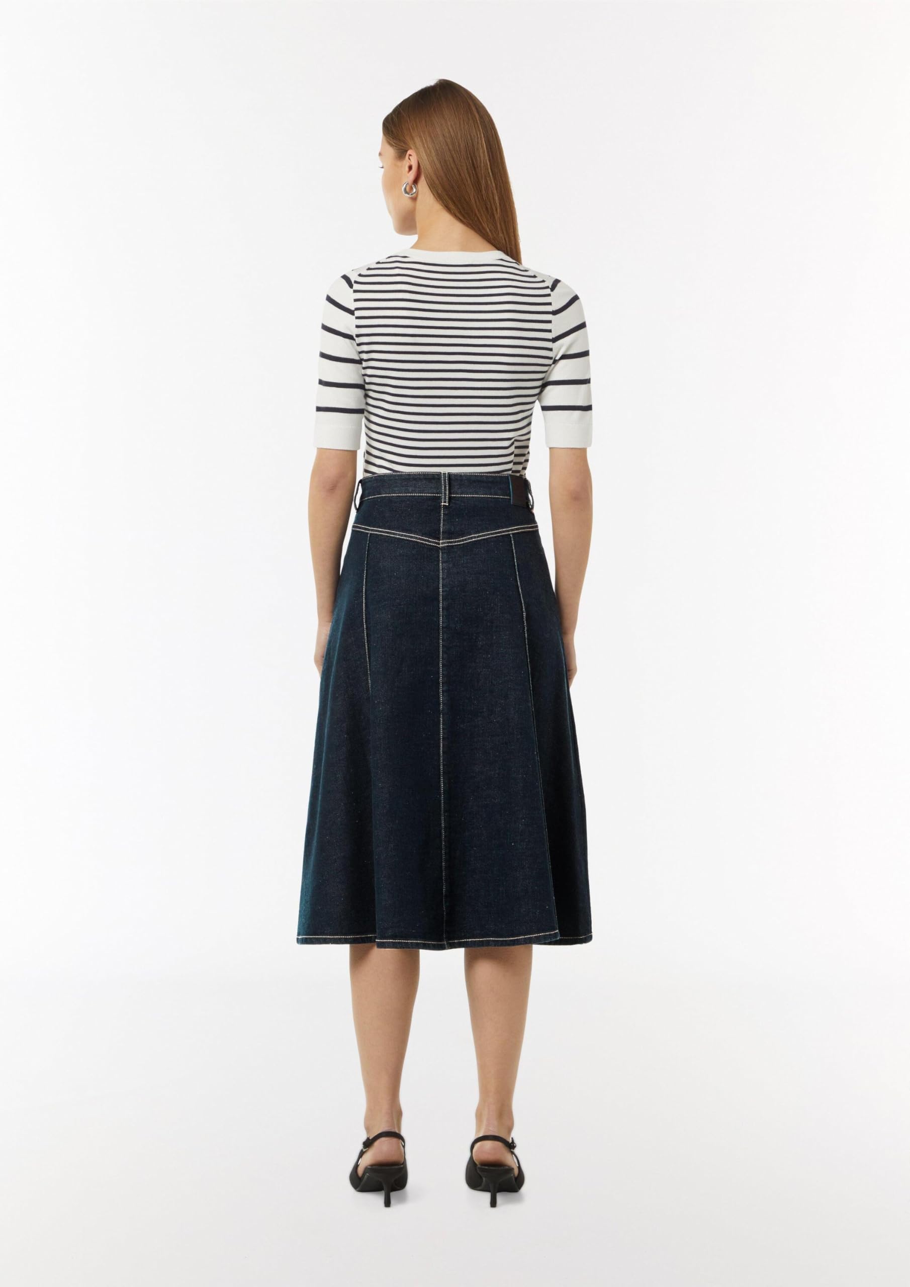 comma-skirts-midirock-denim-gr-38-elastisch-ausgestellt image 7