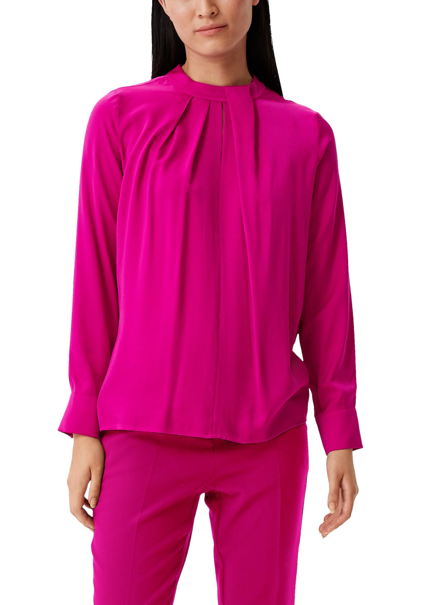 comma-satinbluse-gr-34-bluse-falten-detail-elegant image 1