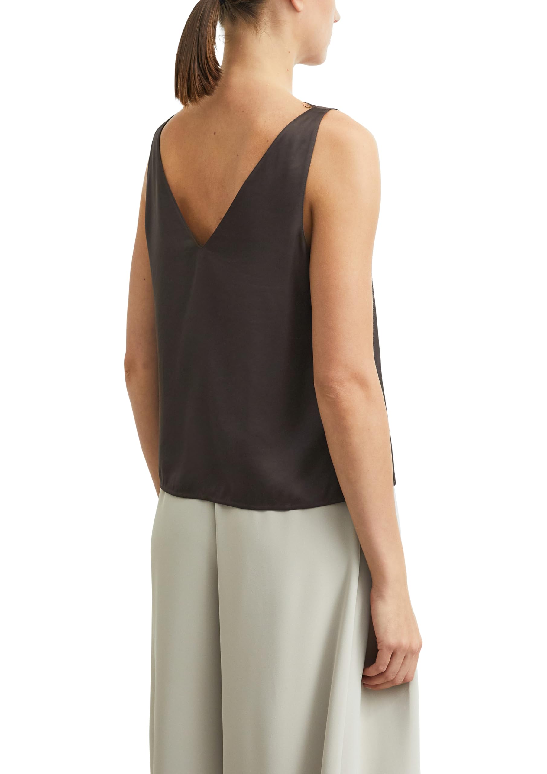 comma-bluse-v-ausschnitt-spitze-wei-satin image 2