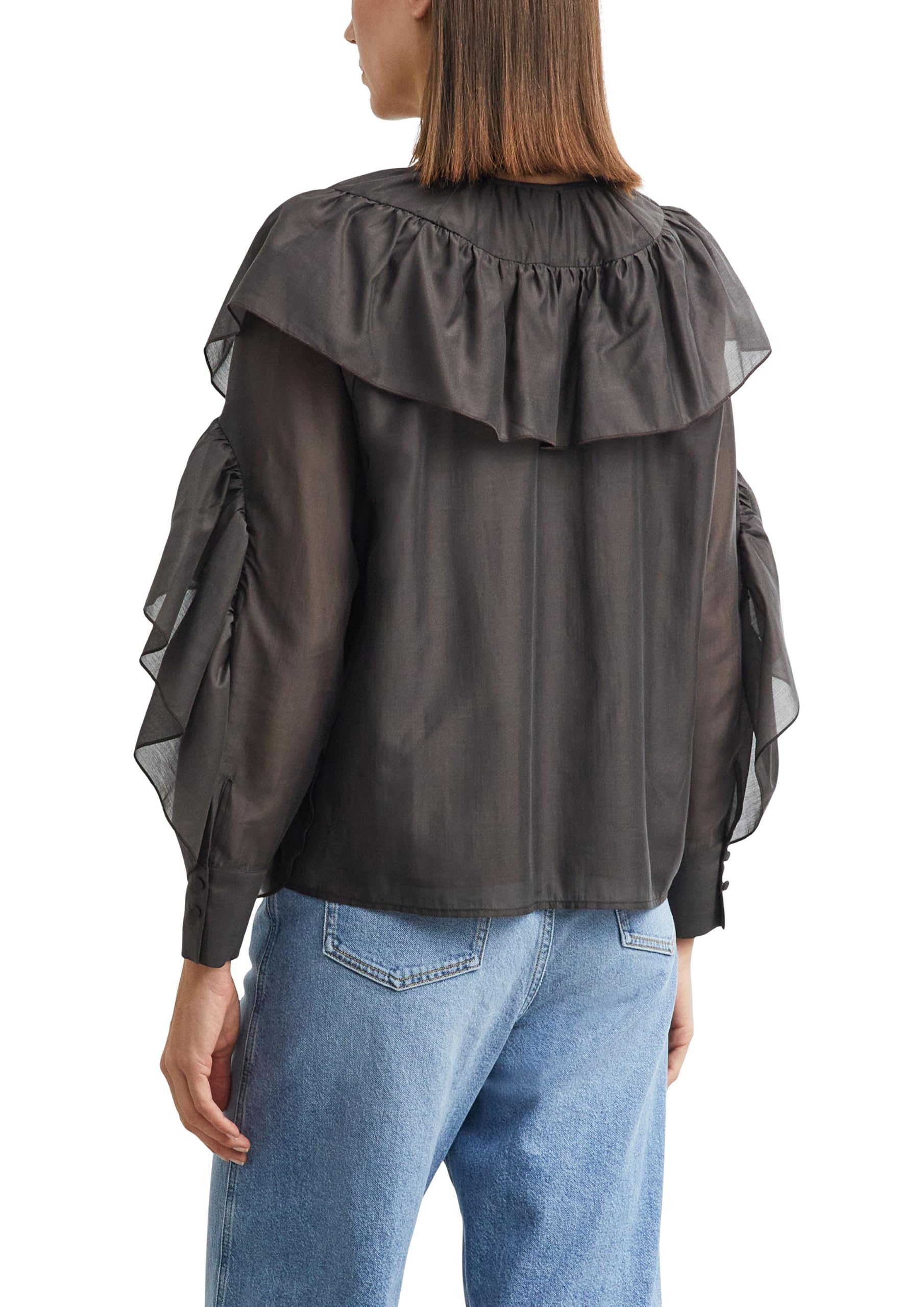 comma-blouses-volant-bluse-langarm-gr-36-raffung image 2