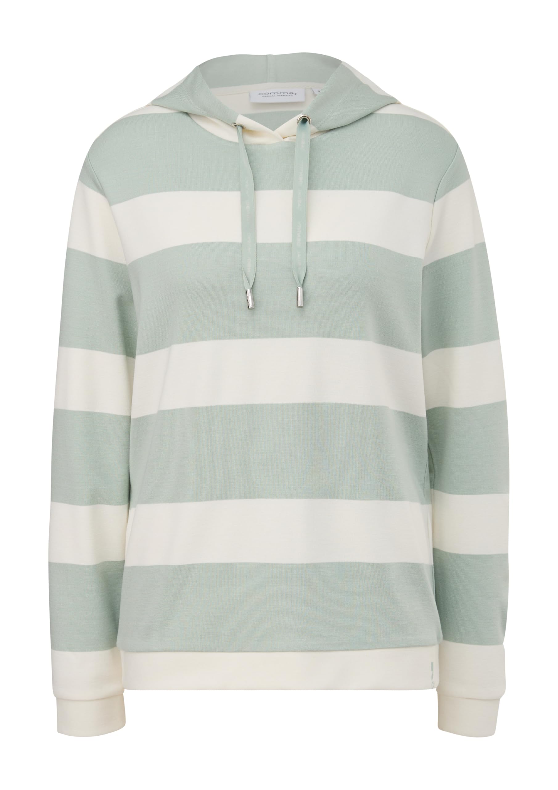 comma-sweatshirt-hoodie-damen-salbeigr-n-jersey-mit-kapuze image 4