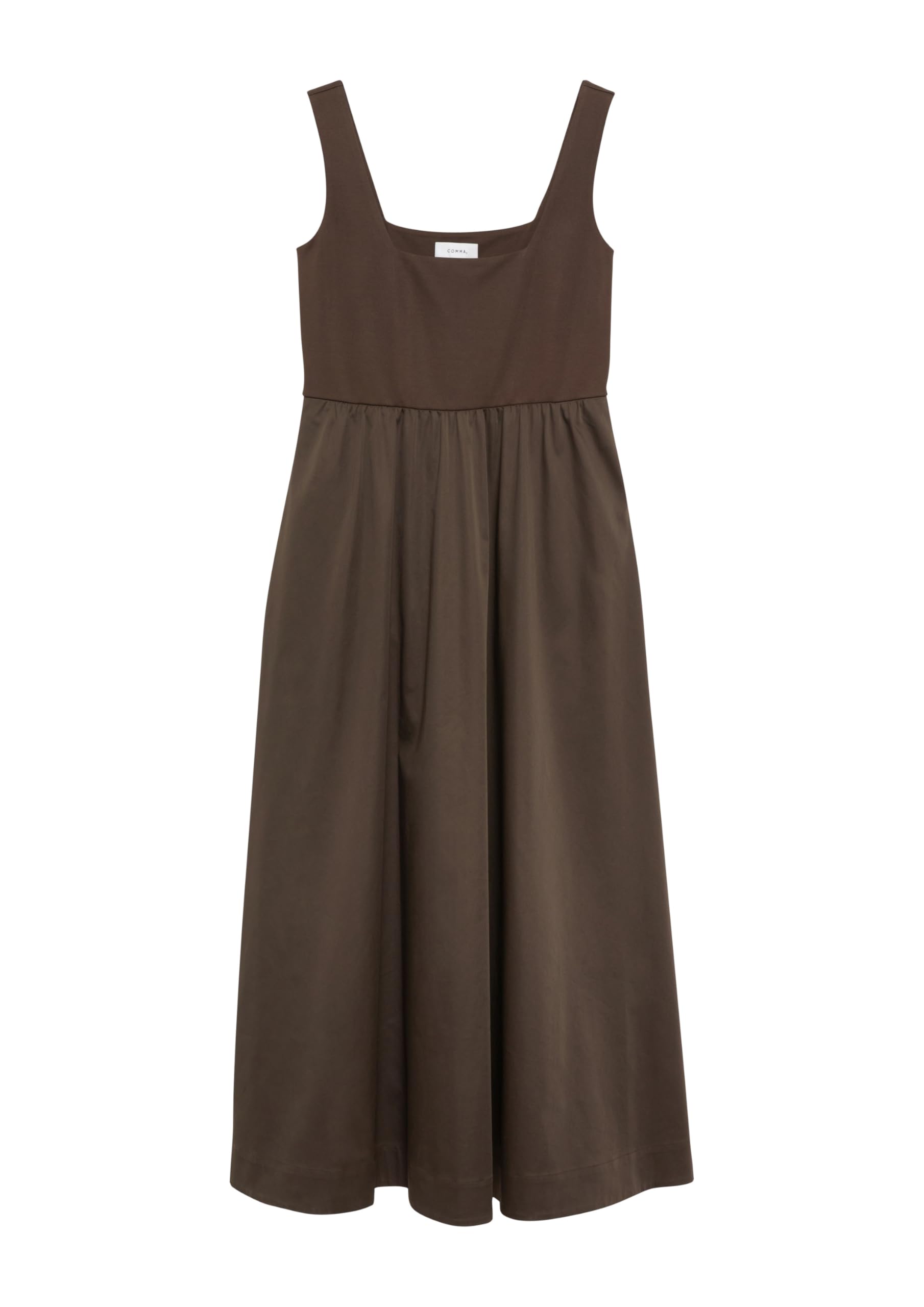 comma-jersey-popeline-kleid-gr-36-dunkelbraun-lang image 3