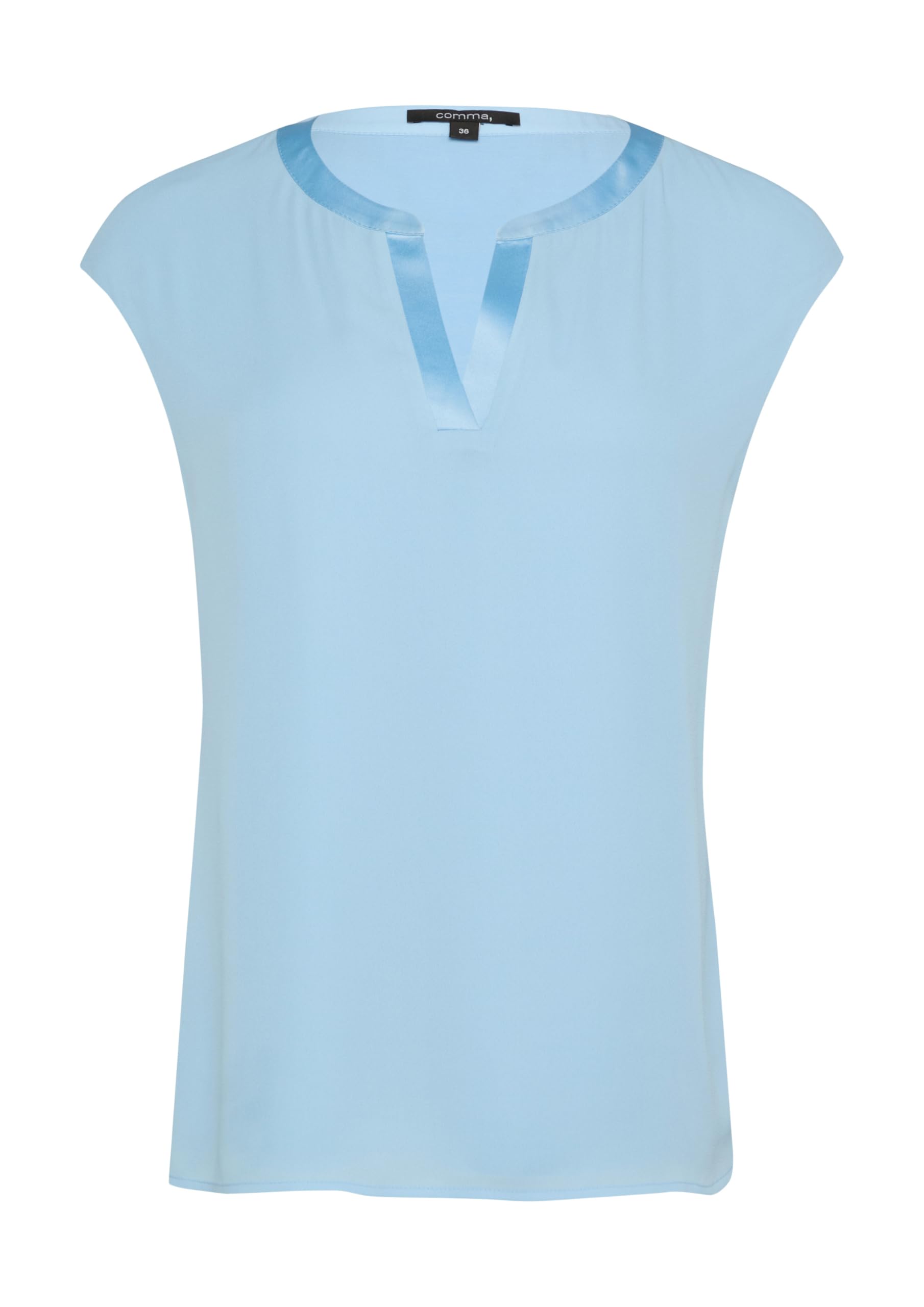 comma-blusenshirt-mit-satinblende-bluse-hellblau-38 image 3