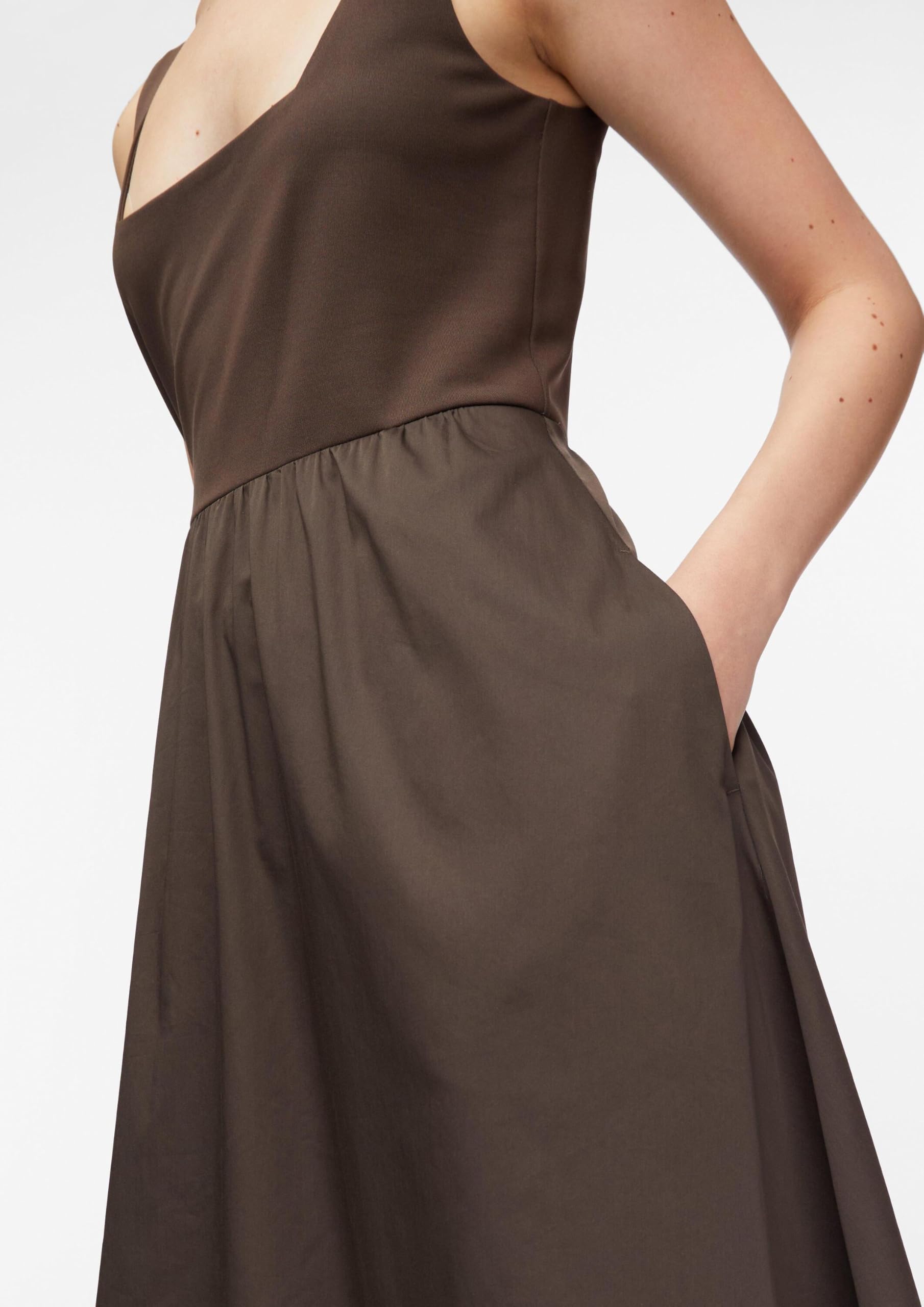 comma-jersey-popeline-kleid-gr-36-dunkelbraun-lang image 4