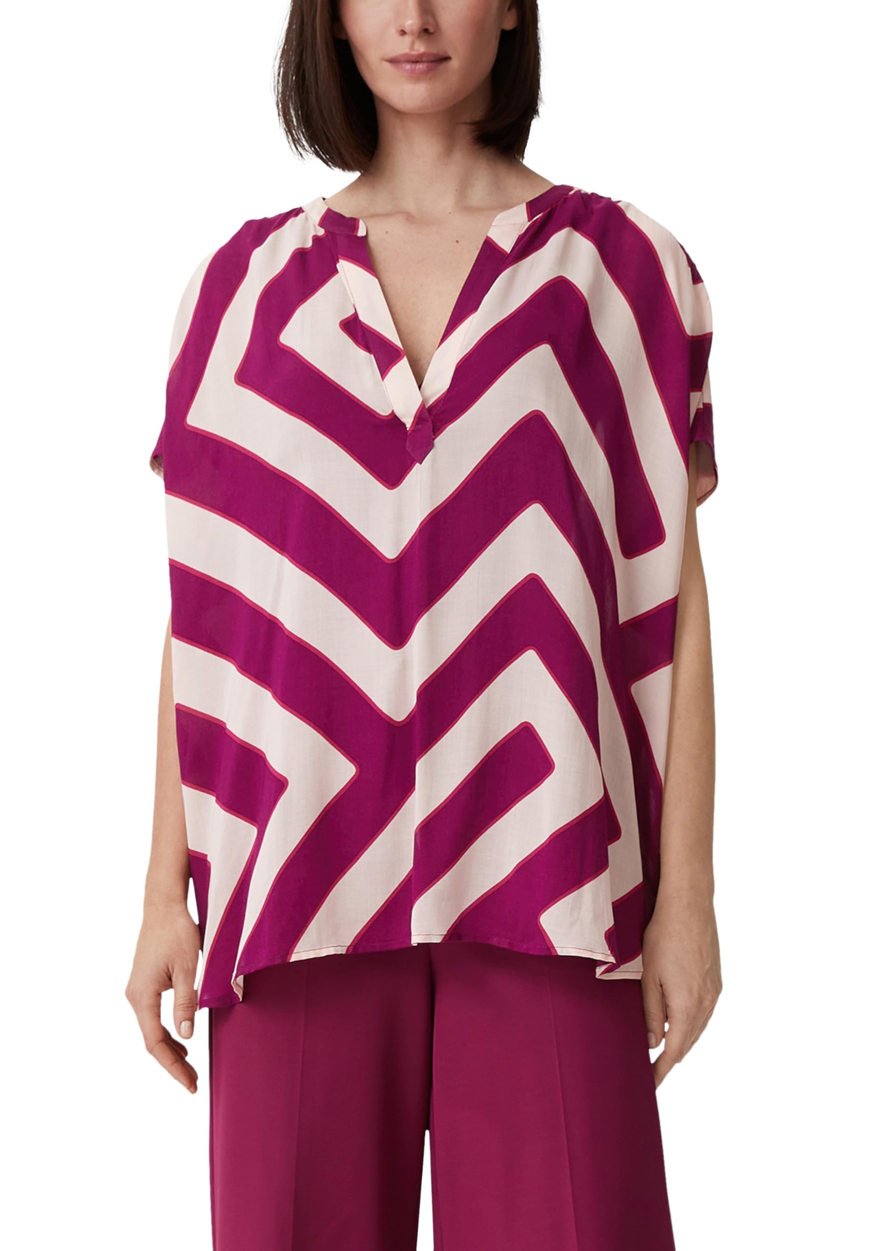 comma-blouses-viskosebluse-orange-gr-38-raffung image 8