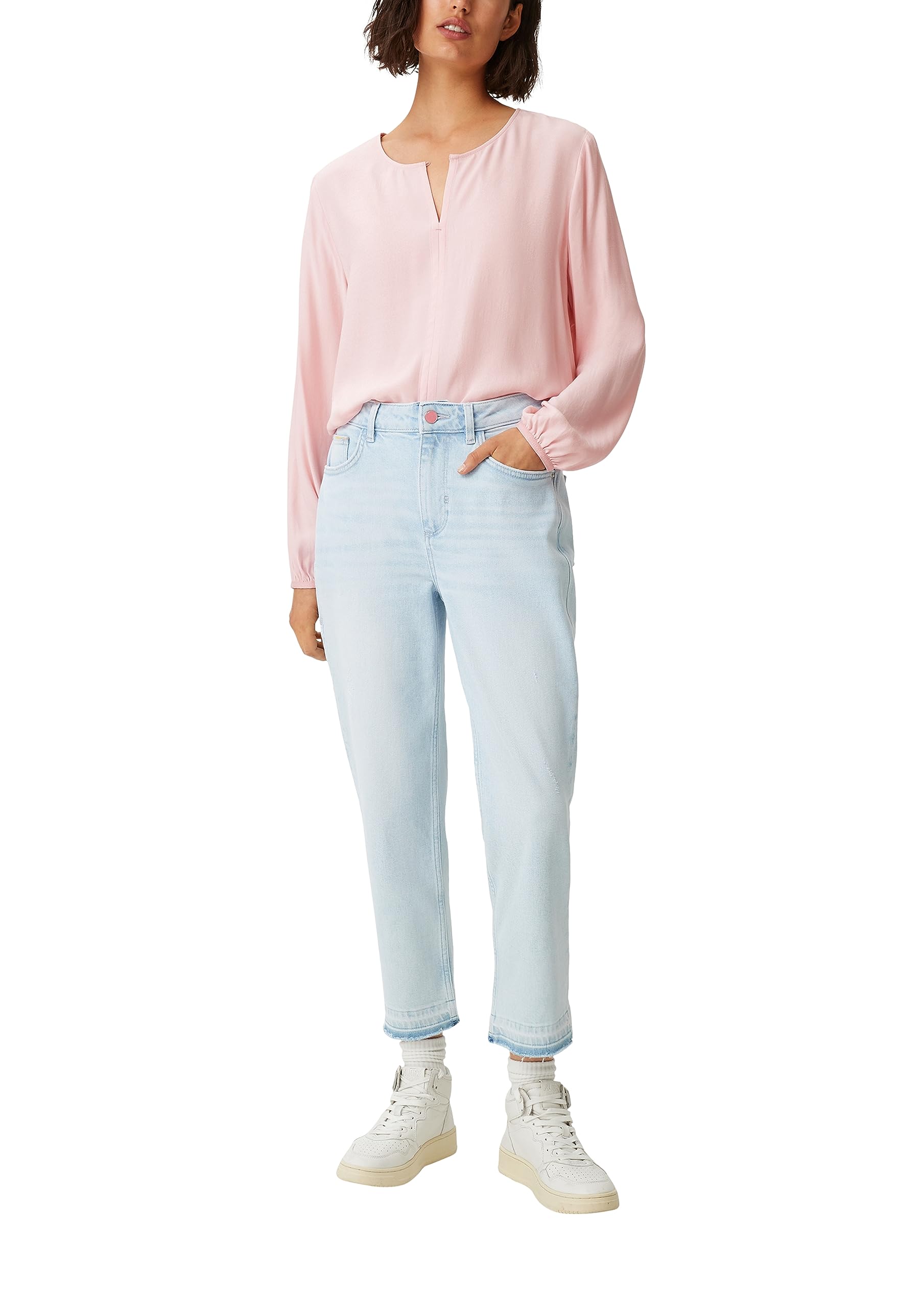 comma-langarmbluse-viskose-wei-loose-fit-damen image 3