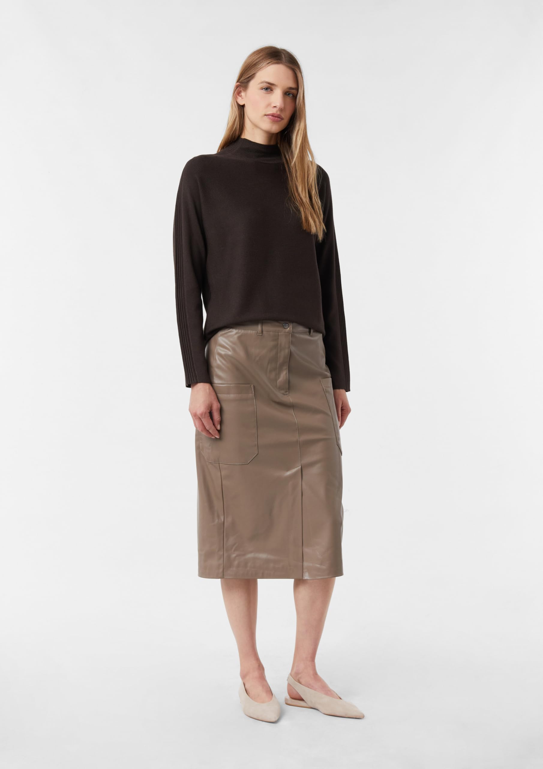 comma-midirock-leder-optik-rock-mit-aufgesetzten-taschen image 6