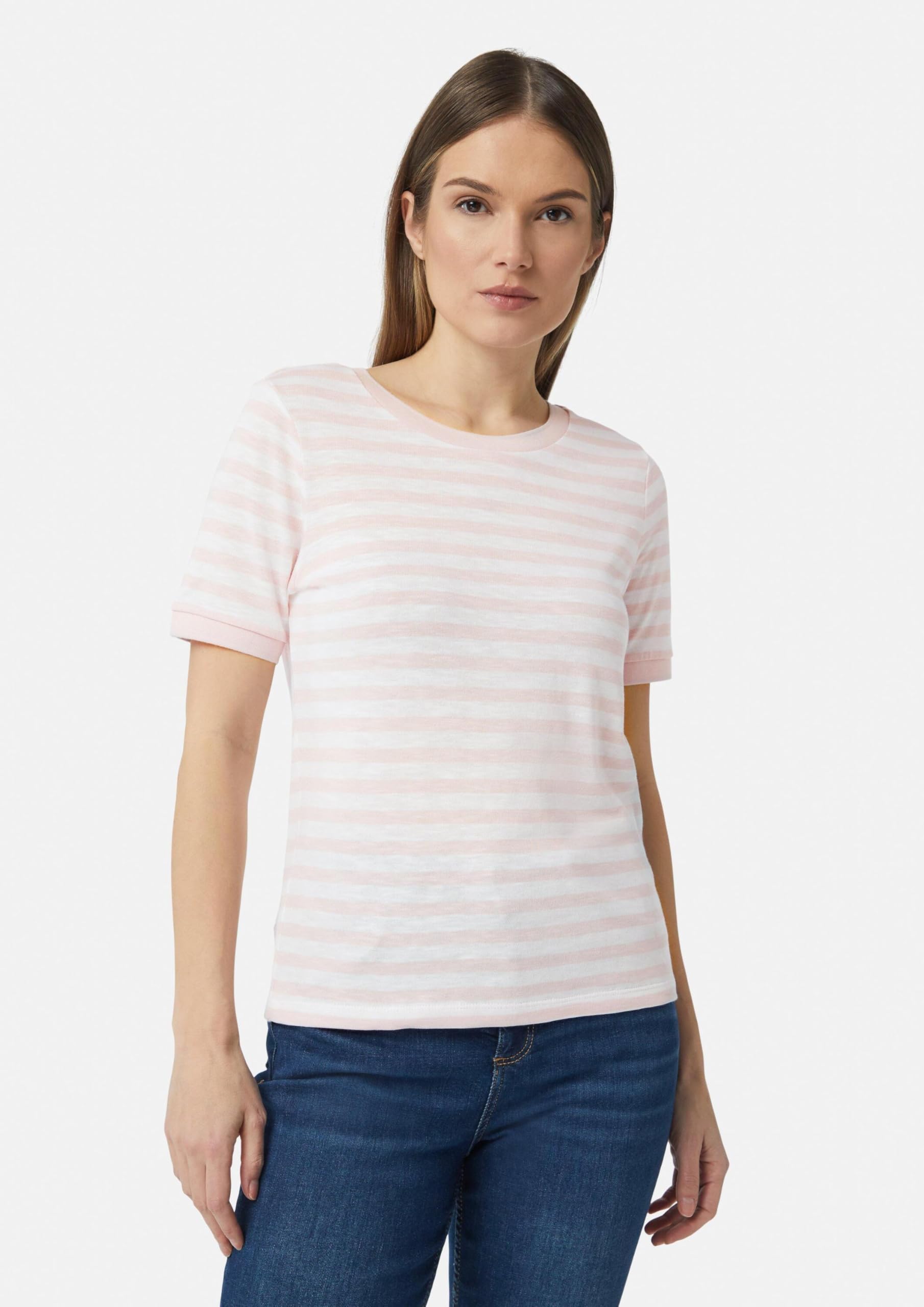 comma-ringelshirt-strickjersey-damen-perlmuttrosa-gr-42-gestreift image 7