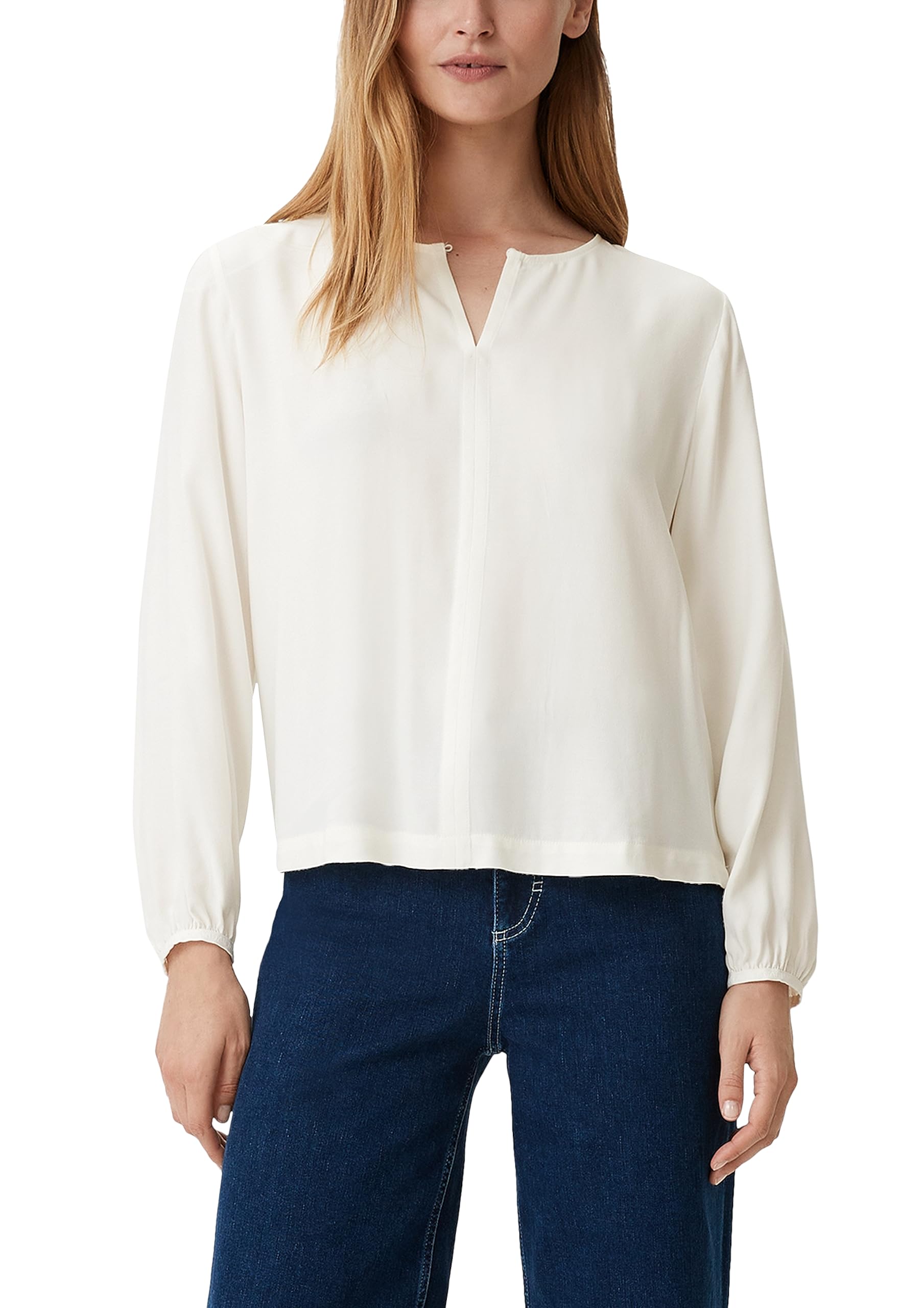 comma-langarmbluse-viskose-wei-loose-fit-damen image 7