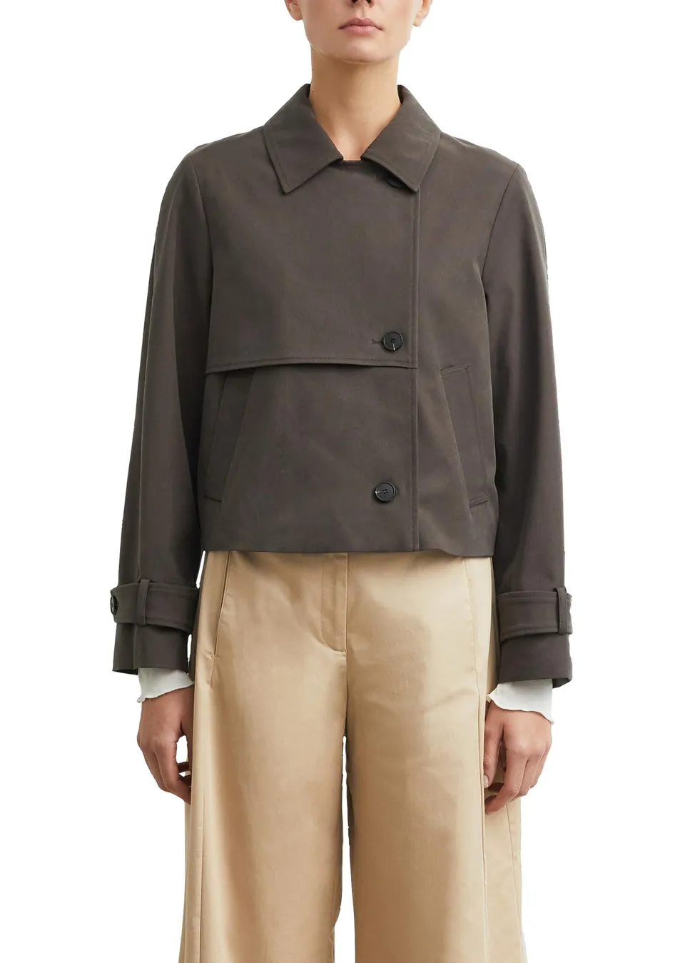 comma-indoor-jacke-boxy-beige-gr-34-mit-hemdkragen image 1