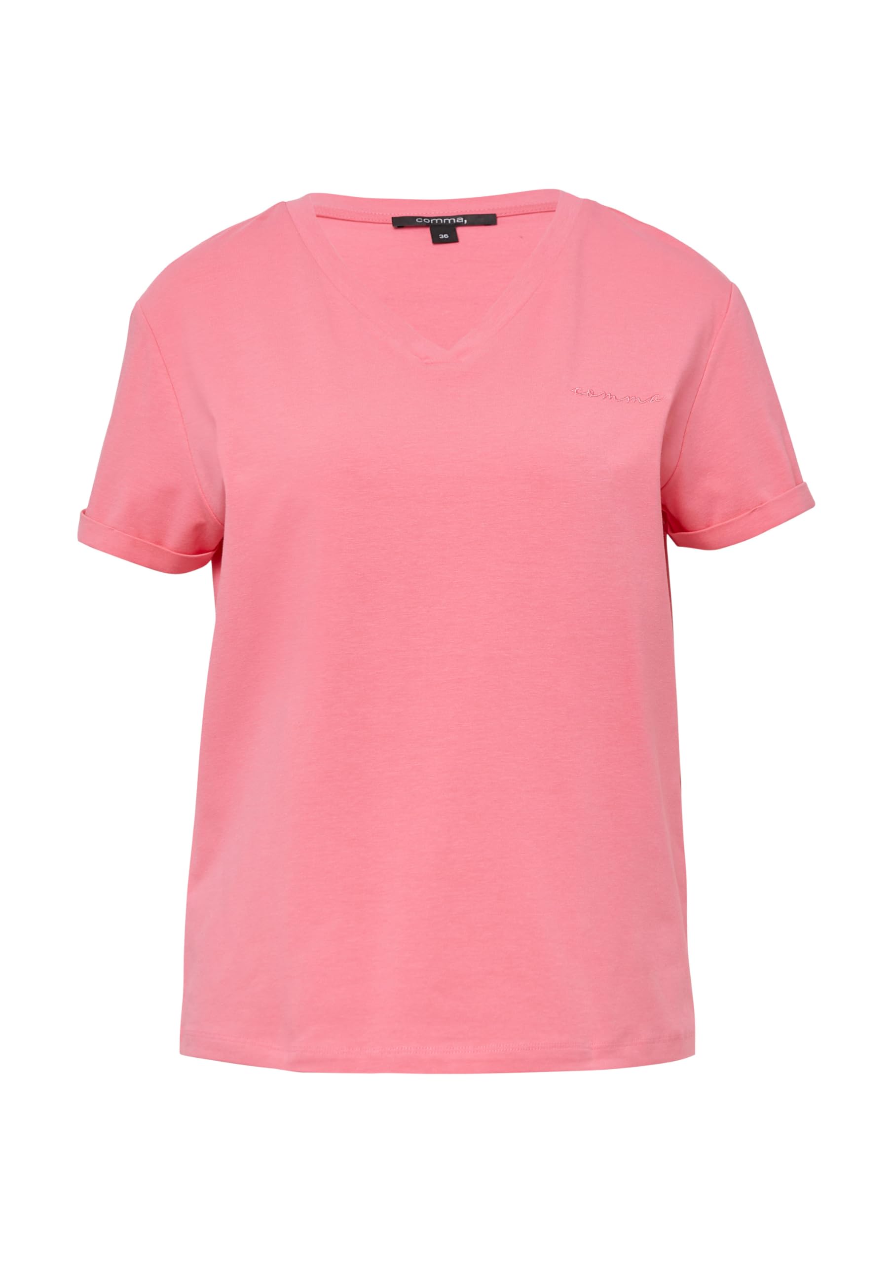 comma-t-shirt-relaxed-fit-v-ausschnitt-logo-stickerei image 3