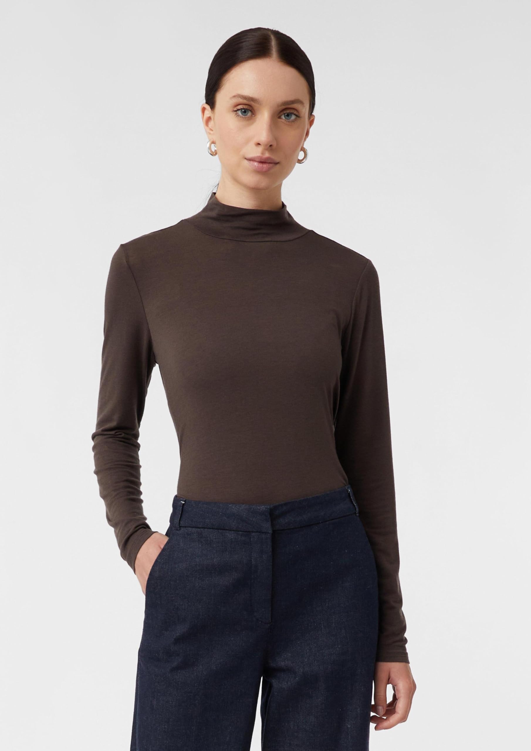 comma-tops-shirt-stehkragen-semitransparent-damen image 7