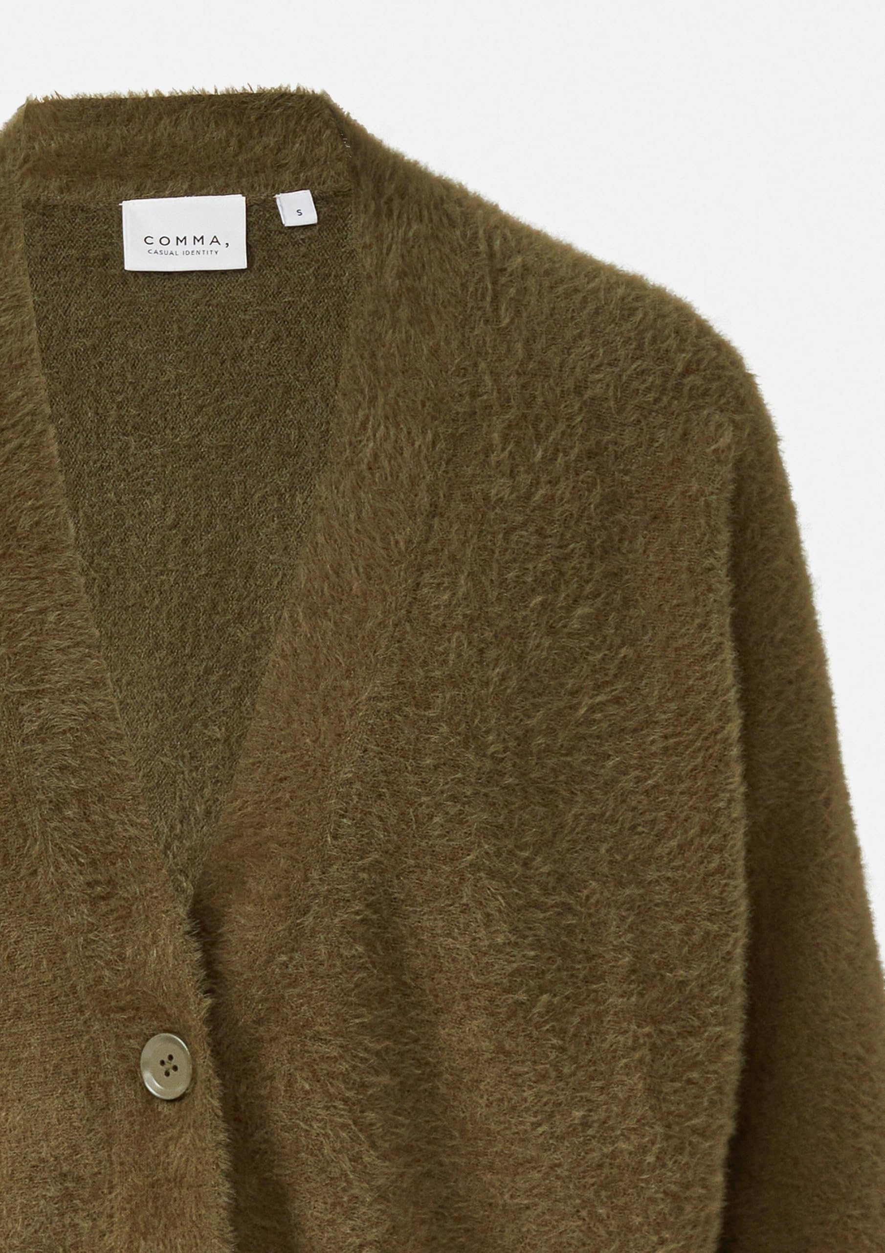comma-knitwear-cardigan-relaxed-fit-strickjacke-xs-olivgr-n-kuschelig image 7
