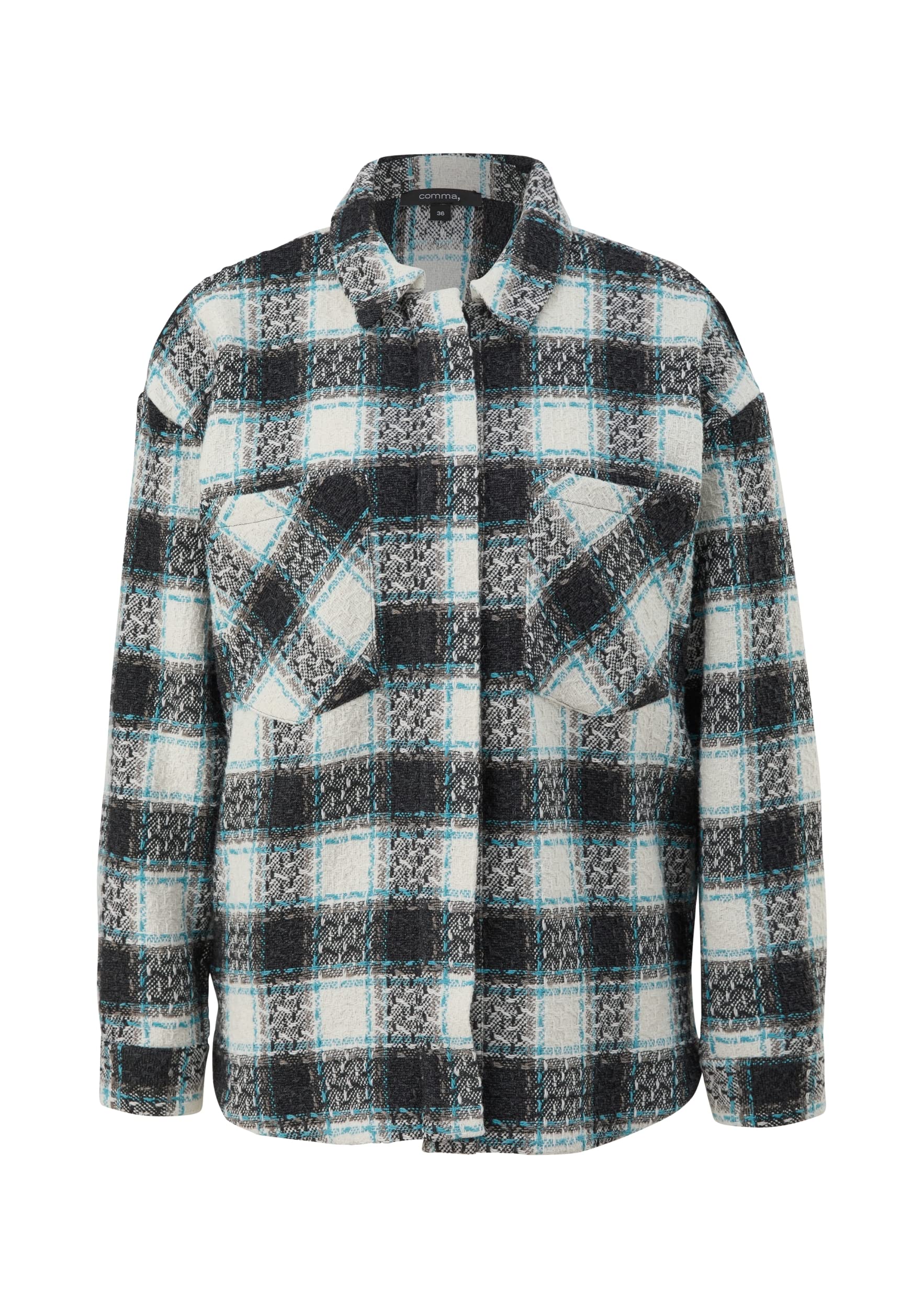 comma-blazer-damen-kariert-overshirt-gr-e-34 image 5