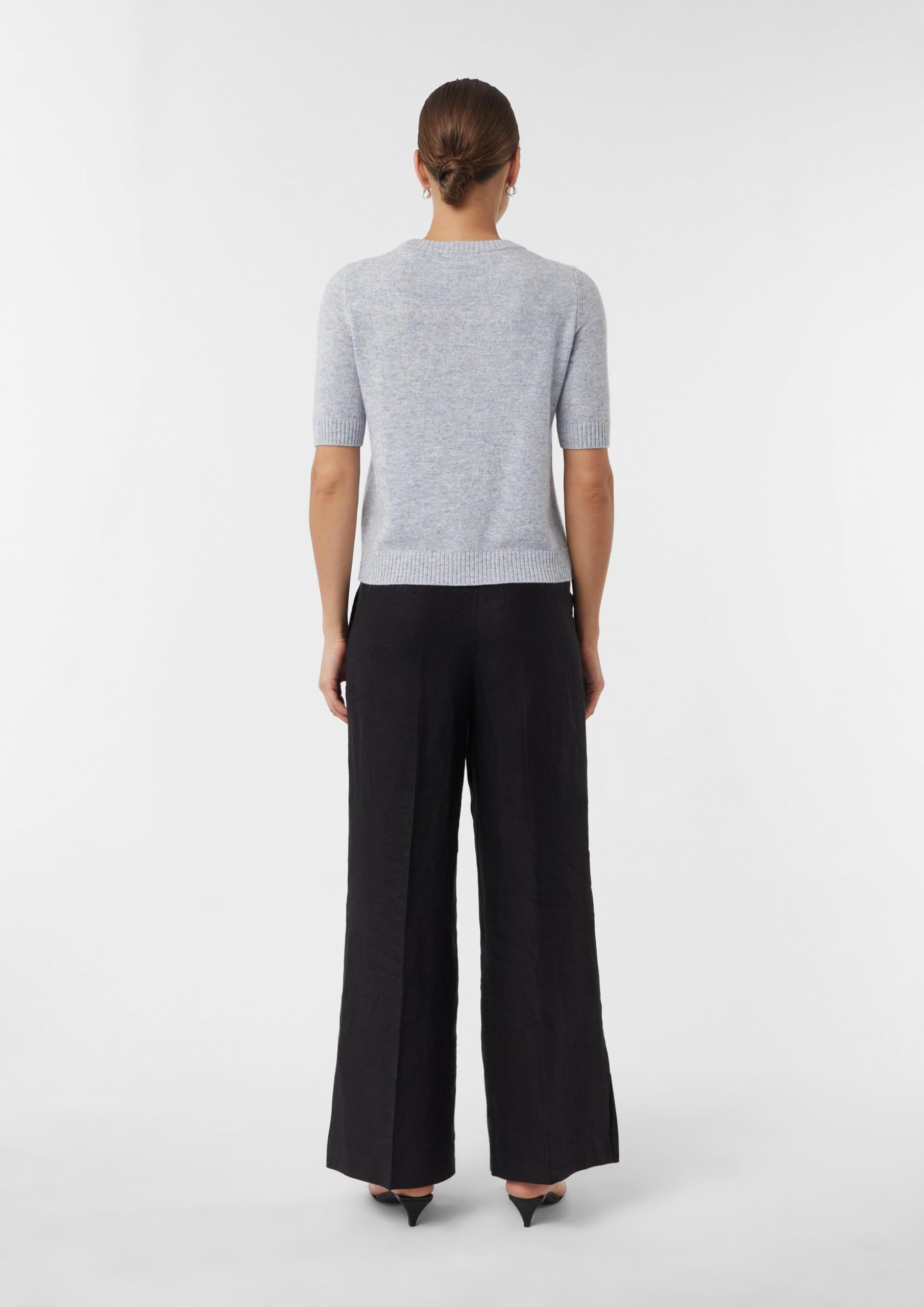 comma-knitwear-strickpullover-2169577-gr-42-hellgrau-kurzarm image 8