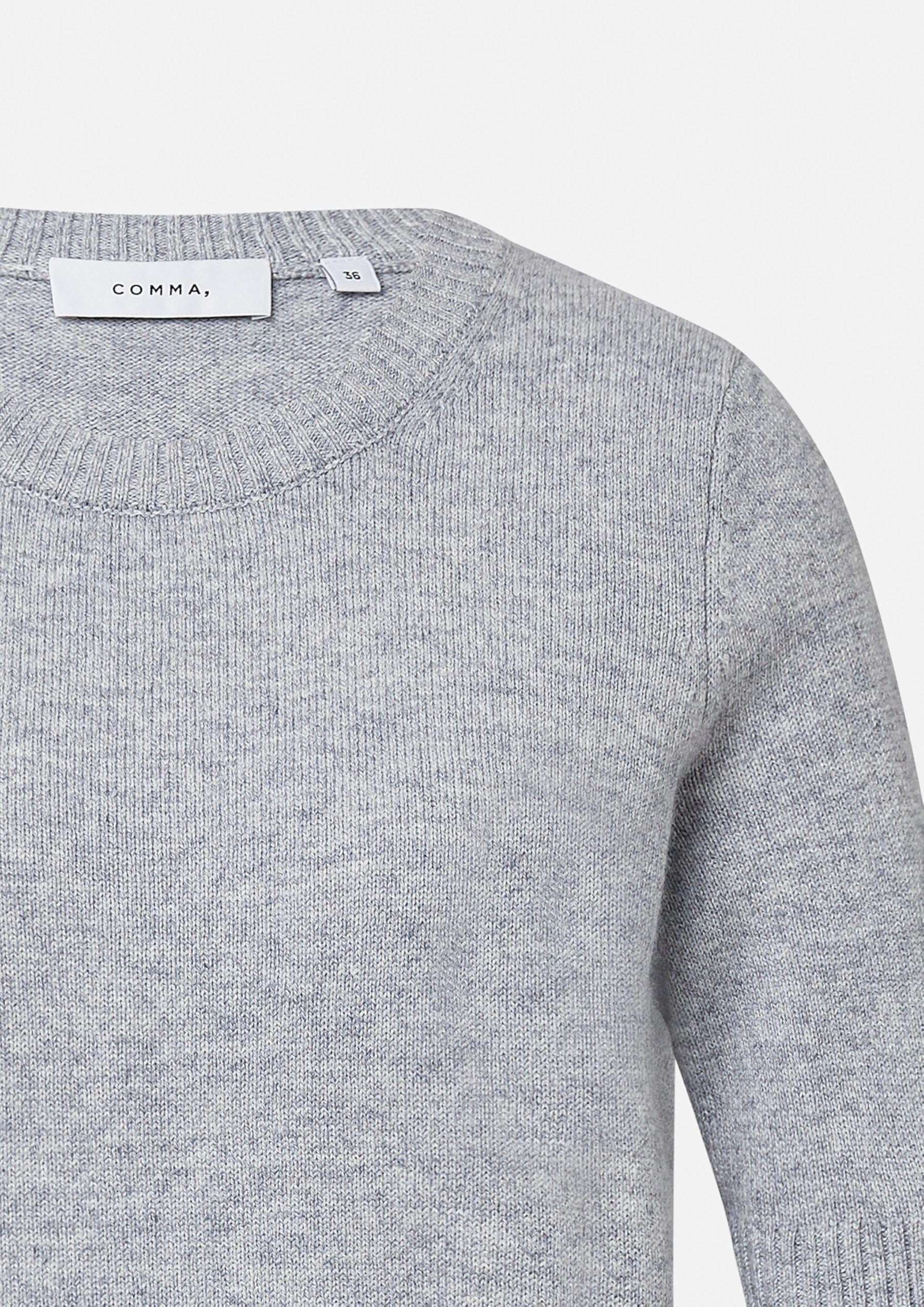 comma-knitwear-strickpullover-2169577-gr-42-hellgrau-kurzarm image 6