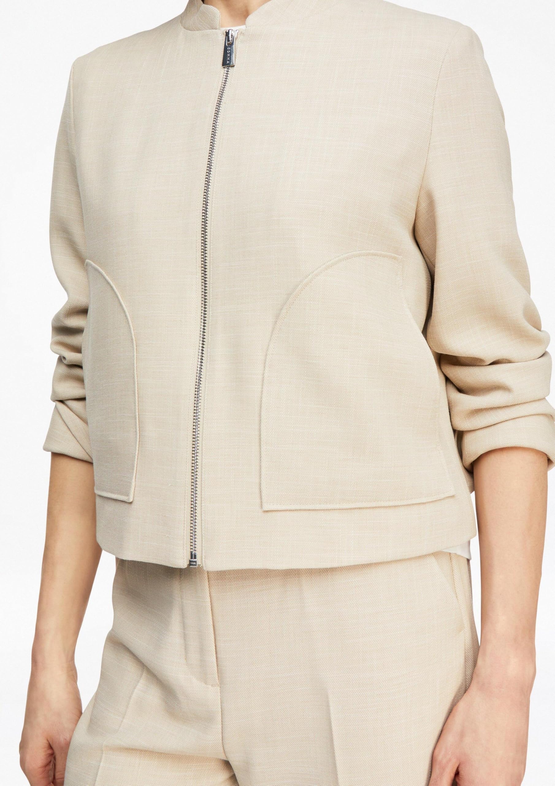 comma-indoor-jacke-boxy-rei-verschluss-gr-34-beige image 5