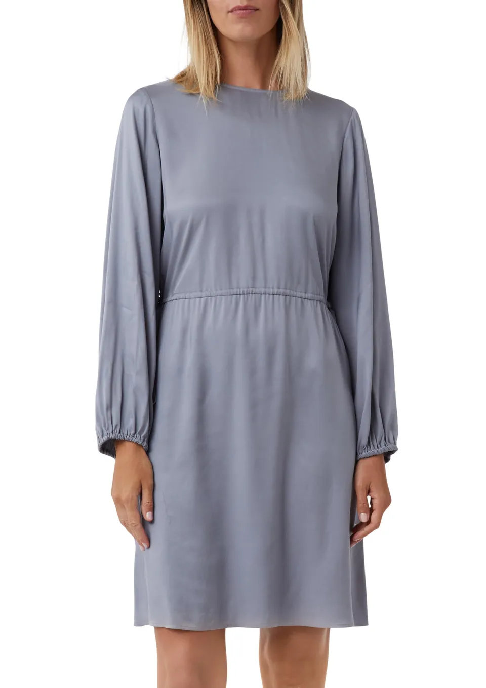 comma-viskosekleid-kurz-gr-e-44-mit-bindeband image 1