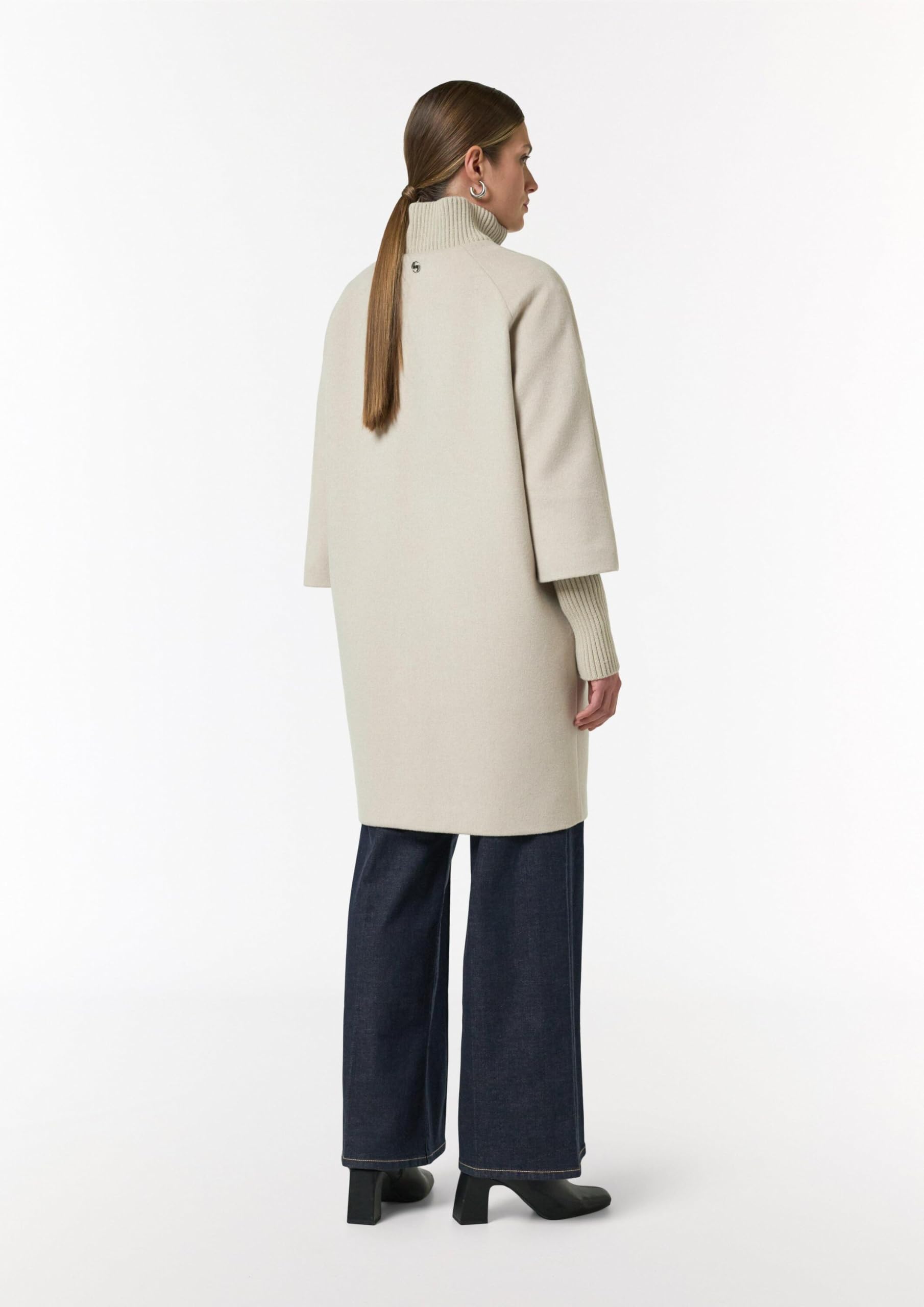comma-wollmantel-beige-gr-34-46-gerippter-kragen image 7